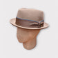 Cappello In feltro di Lana Diamante Pork Pie Beige