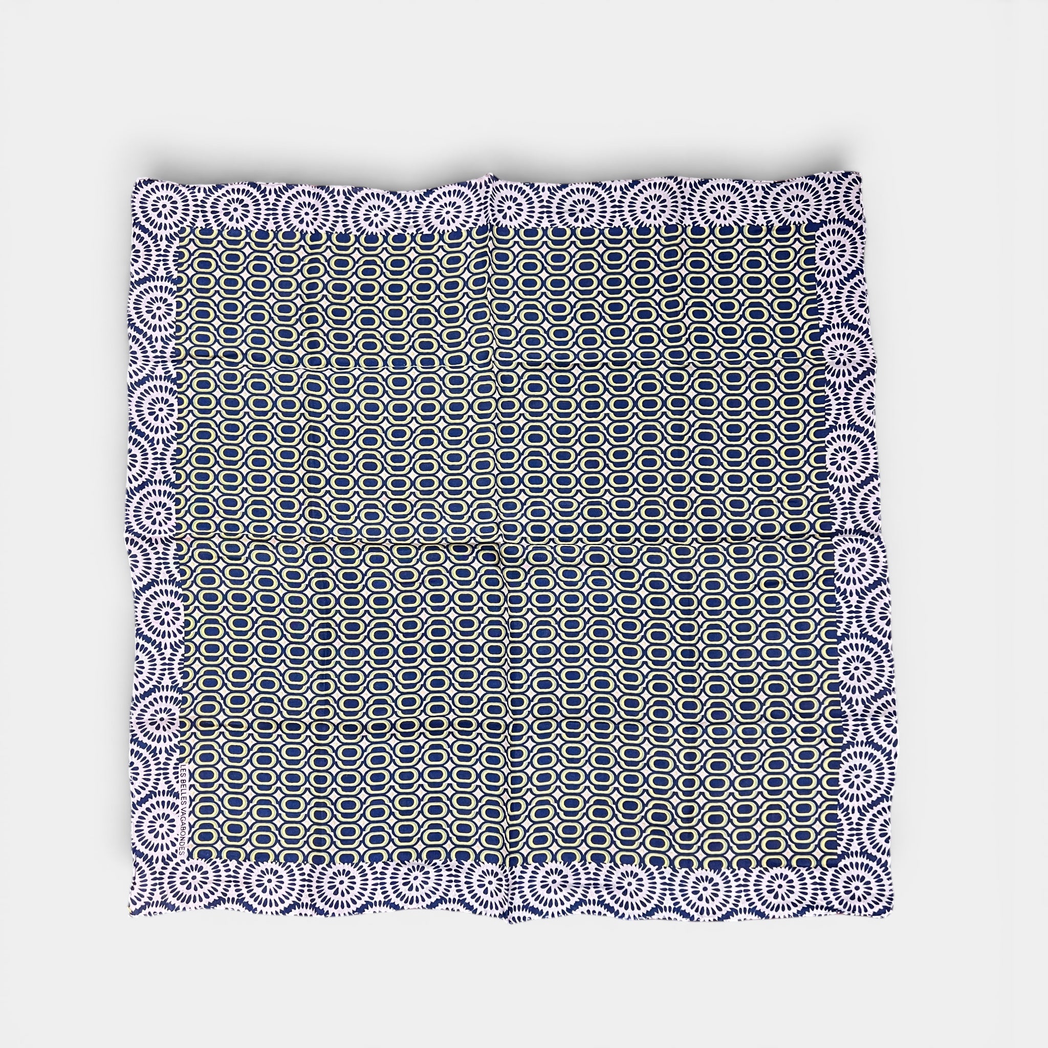 Foulard in Pura Seta 50x50 cm "Tempo" In Scatola Vintage - Cappelleria Bacca