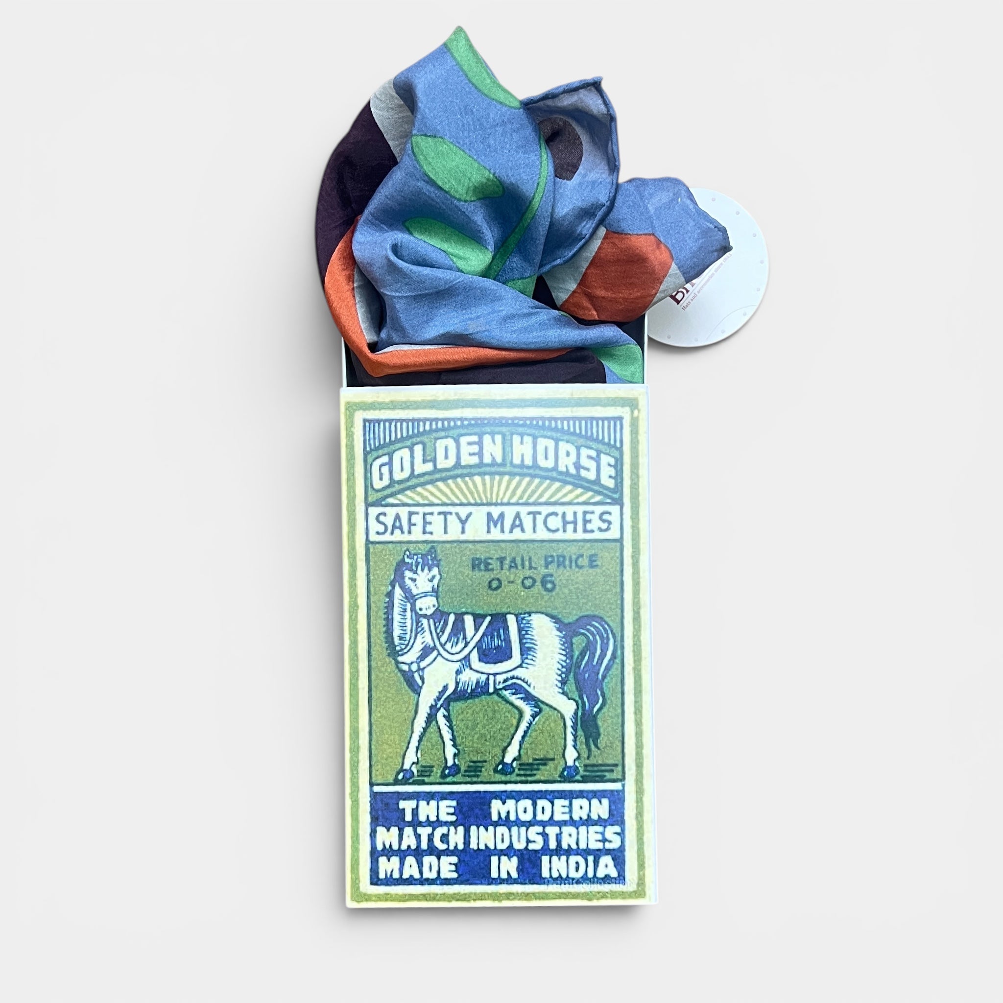Foulard in Pura Seta 50x50 cm Kasbah In Scatola Vintage