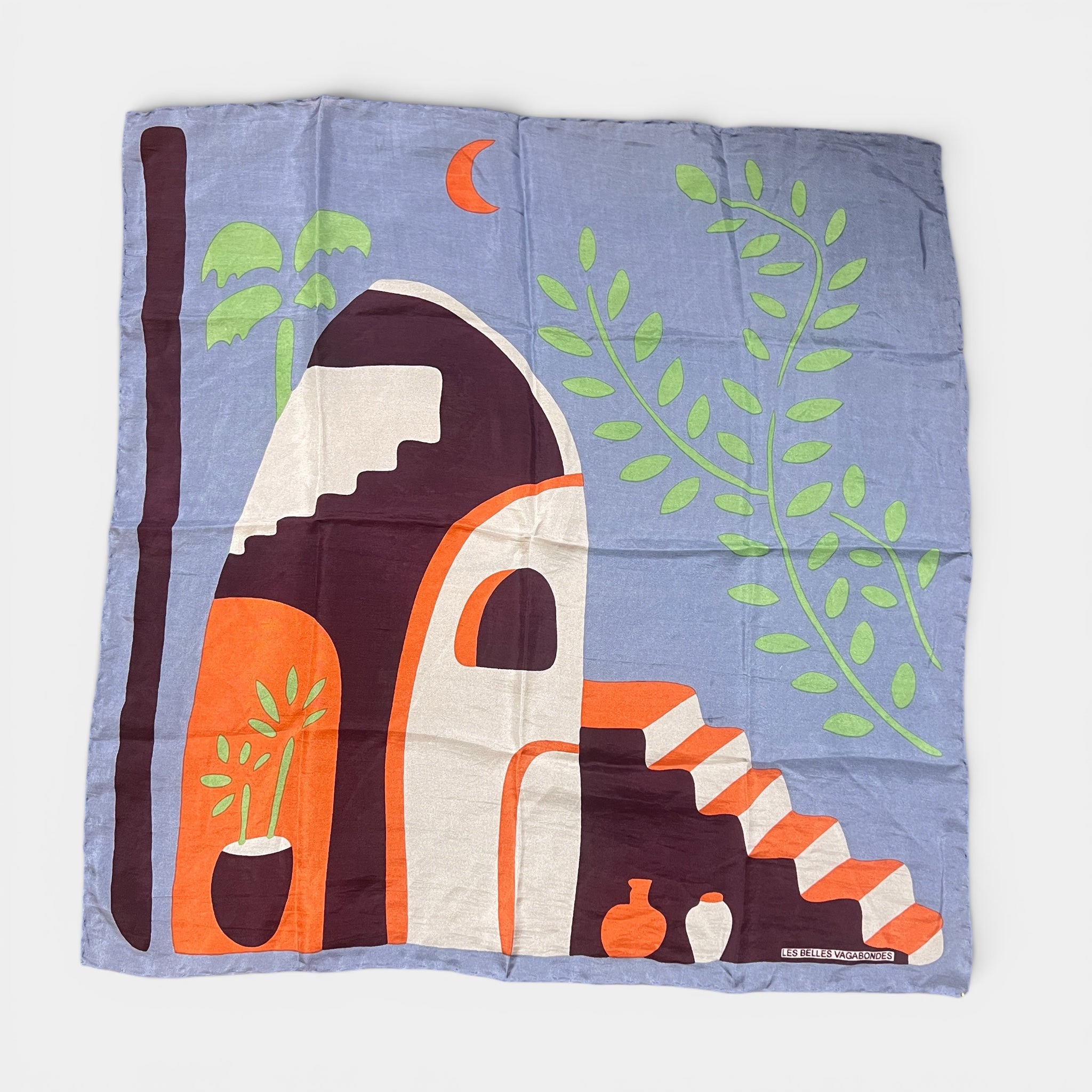 Foulard in Pura Seta 50x50 cm Kasbah In Scatola Vintage