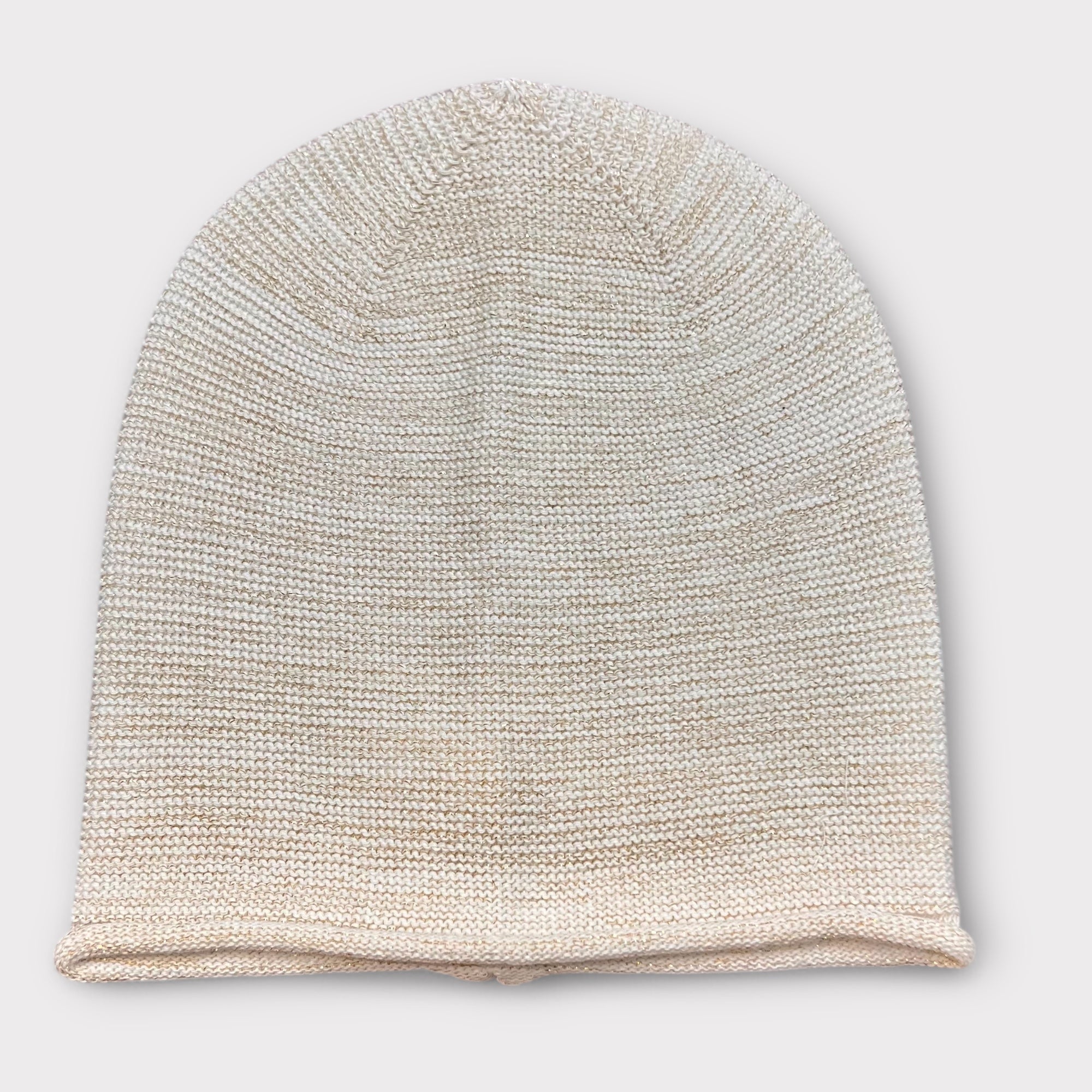 Berretto Beanie Lungo di Cotone con Lurex