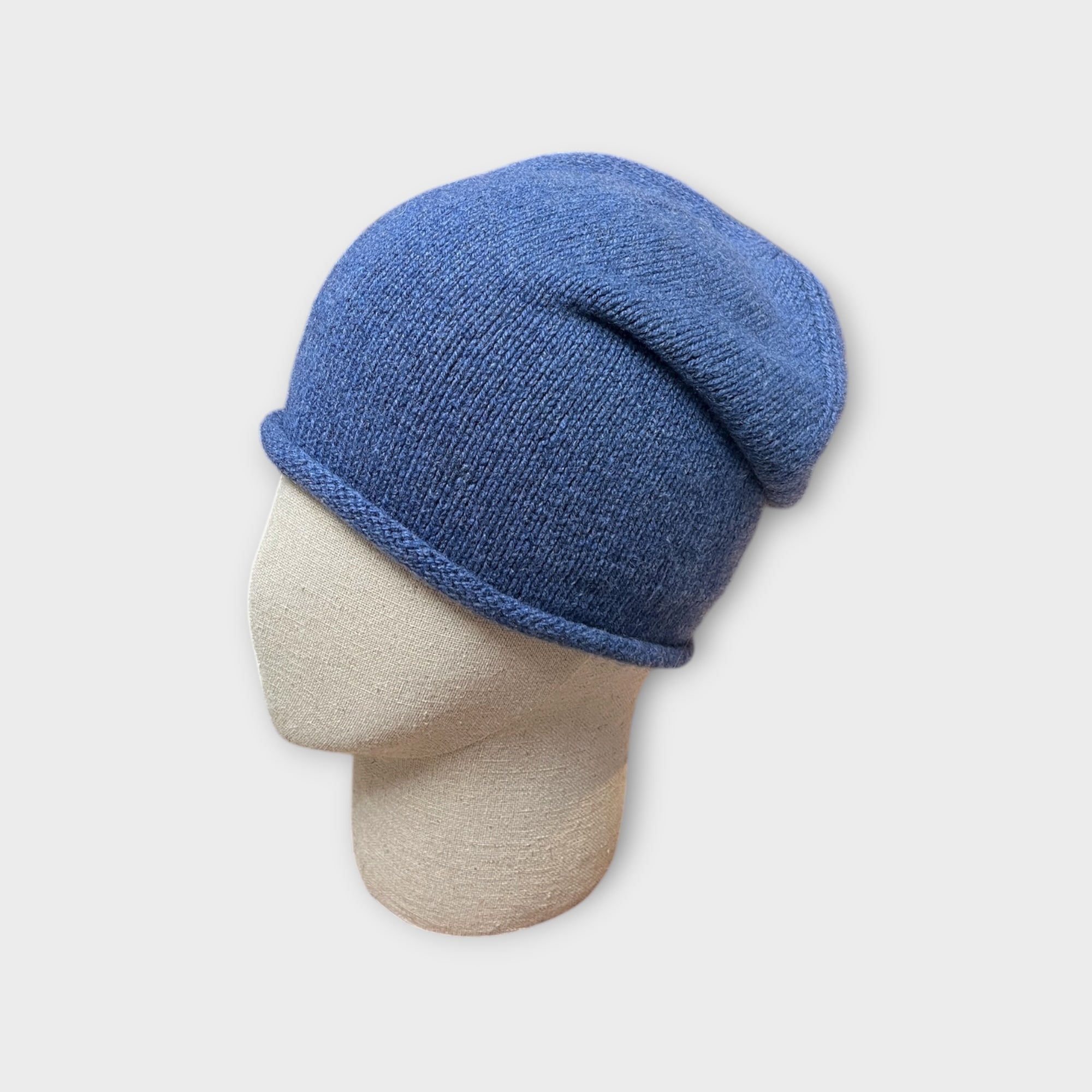 Berretto Beanie Lungo In Puro Cashmere Senza Risvolto