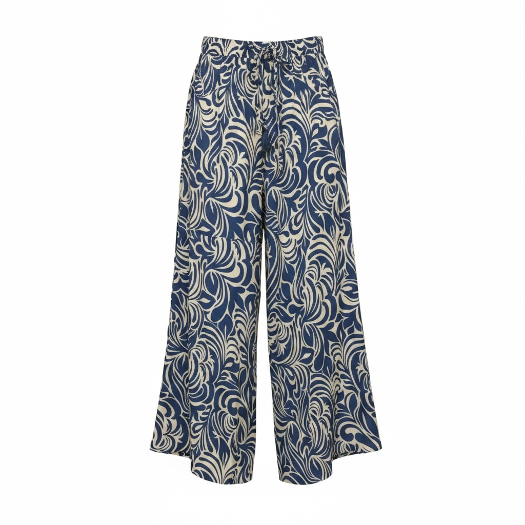 Pantalone Estivo a Palazzo In Seta