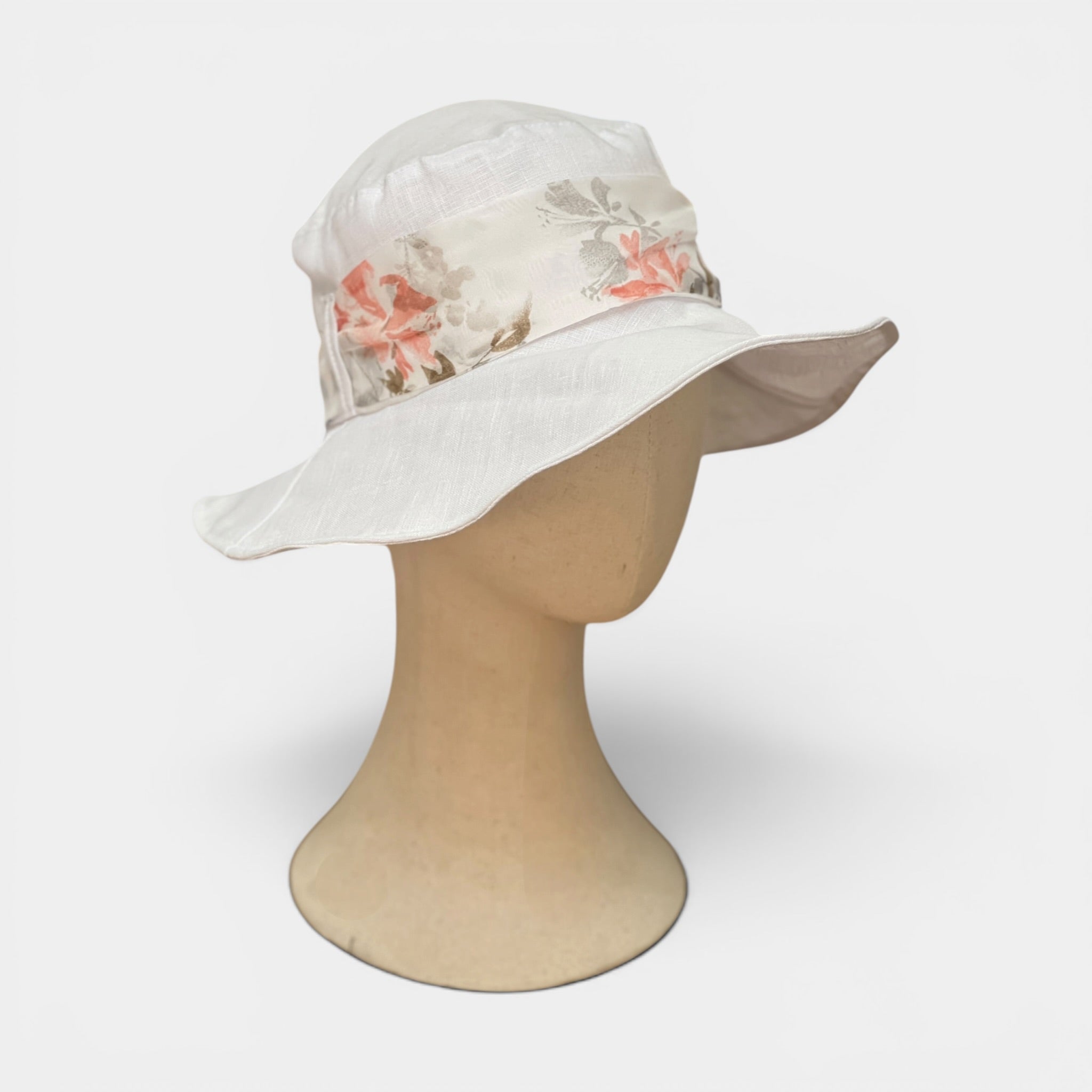 Cappello Donna Estivo in Lino Con Fascia Ala Media - Cappelleria Bacca