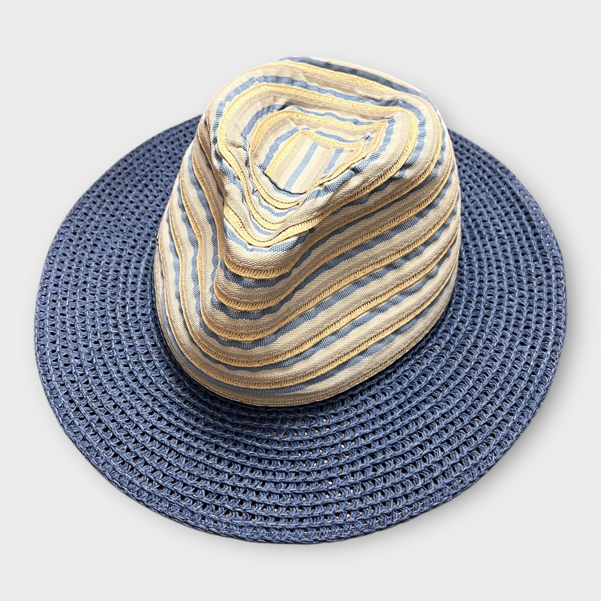 Cappello Estivo Donna Fedora in Paglia e Tessuto Cappelleria Bacca