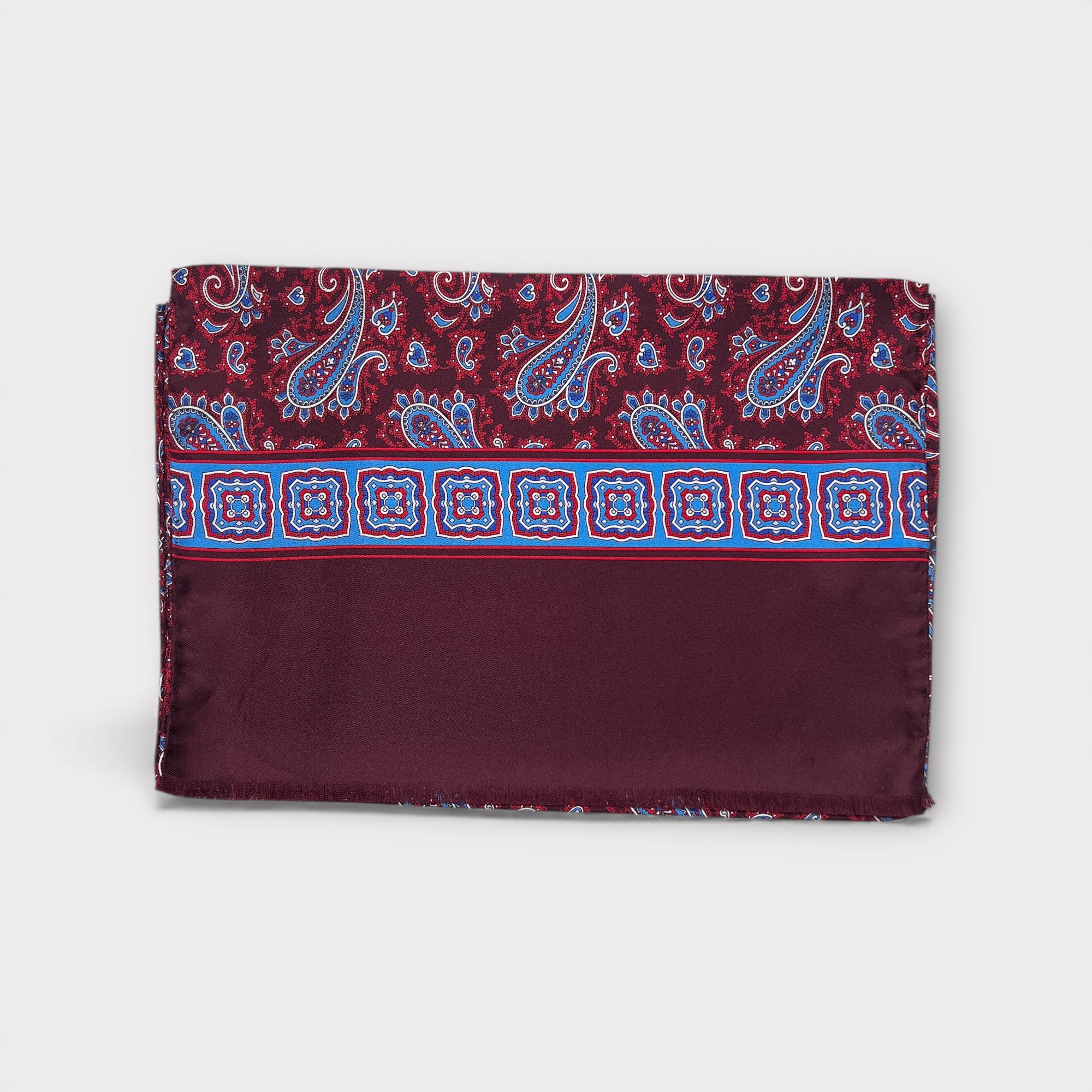 Sciarpa Uomo In Twill Di Pura Seta 33x180 Fantasia Cashmere