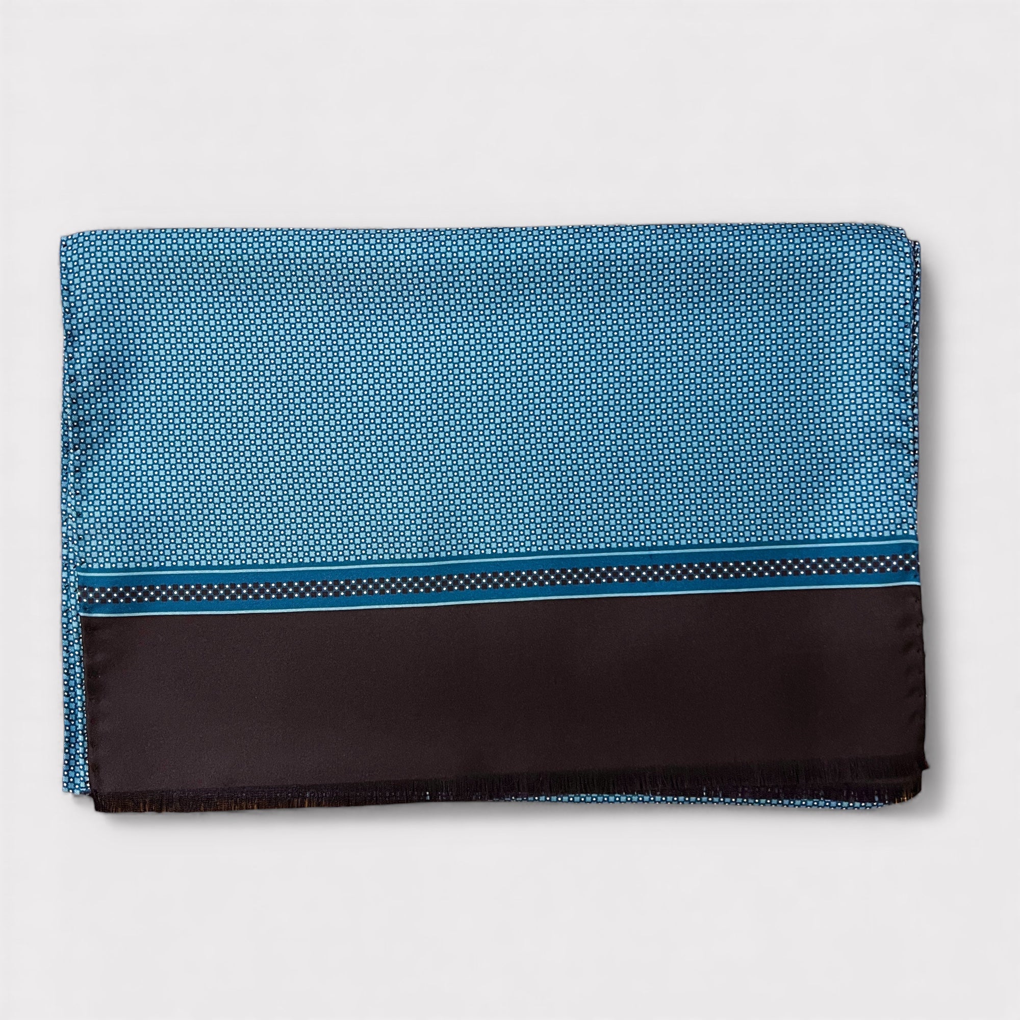 Sciarpa Uomo In Twill Di Pura Seta 33x180 Fantasia Pois