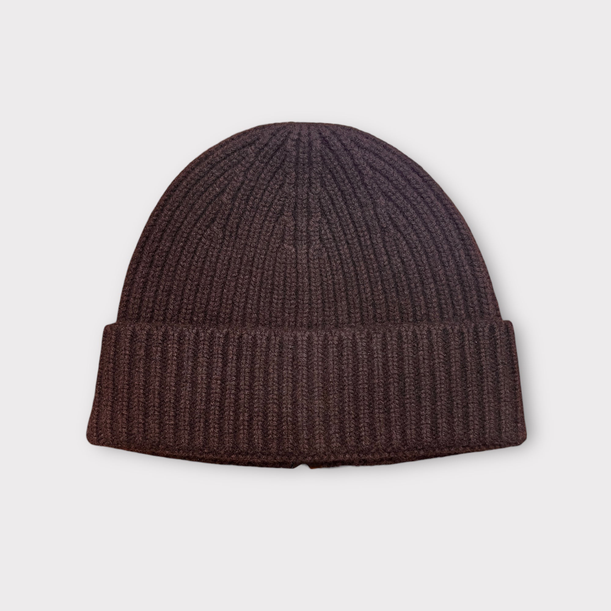 Berretto In Maglia di Puro Morbidissimo Yak Con Risvolto