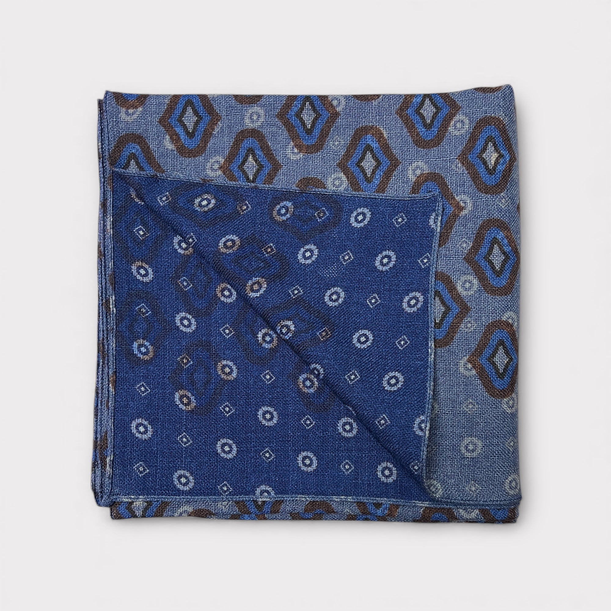 Sciarpa Uomo In Tessuto Di Lana Fantasia Reversibile 45 cm x180 cm