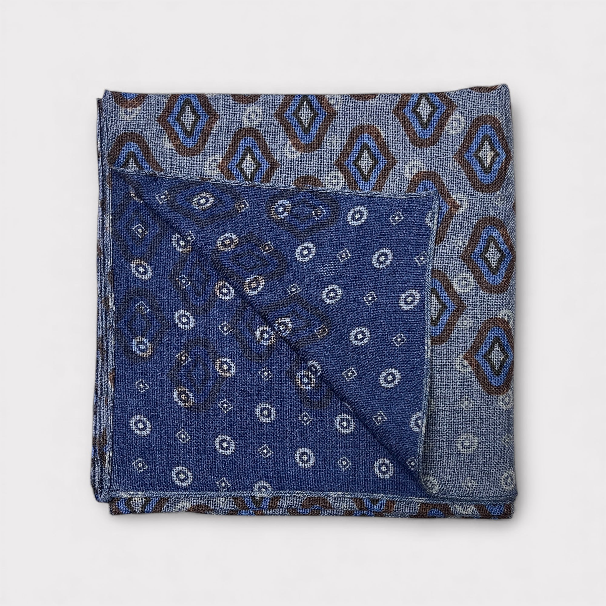 Sciarpa Uomo In Tessuto Di Lana Fantasia Reversibile 45 cm x180 cm