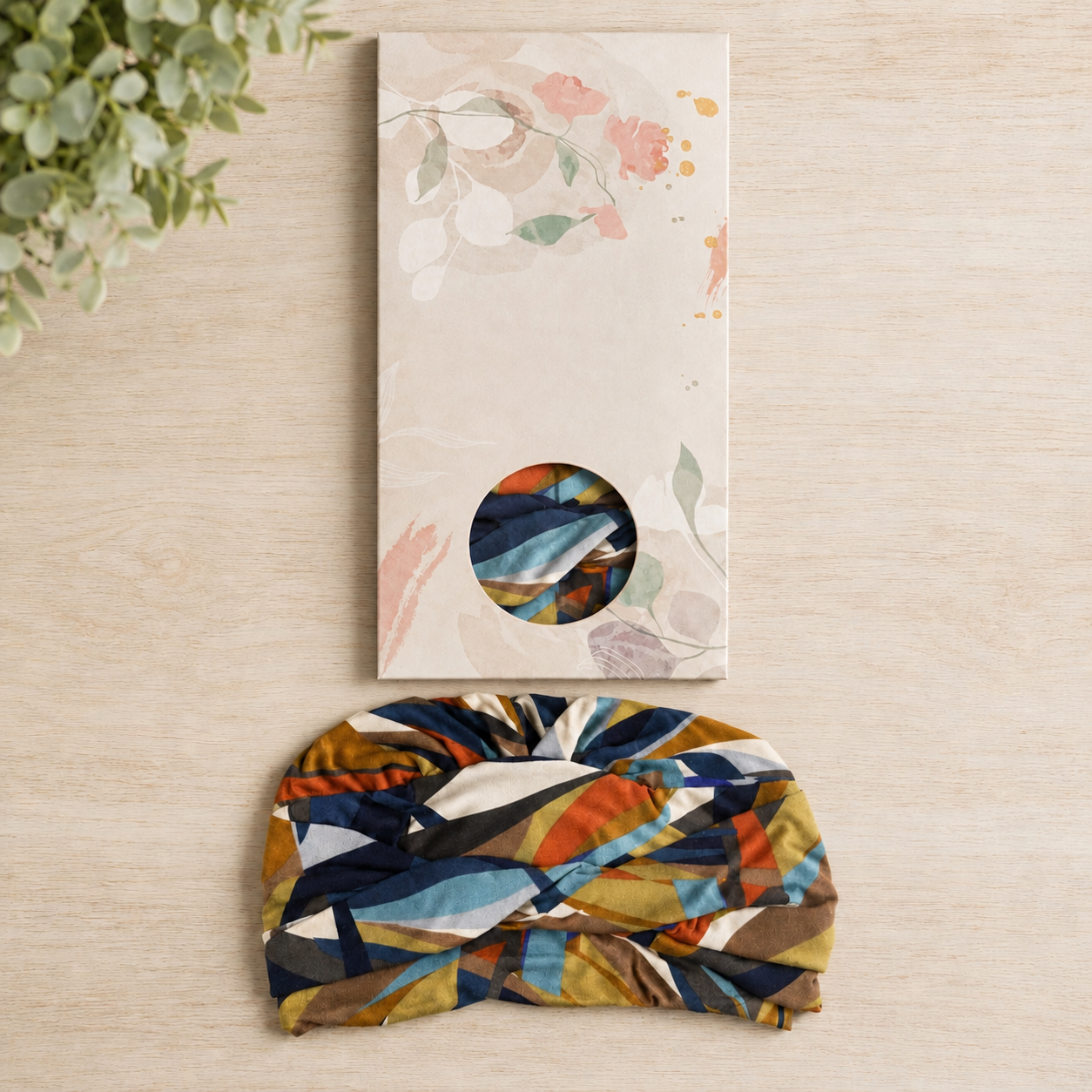 Berretto Turbante Donna In Morbido Bamboo Fantasia  - Per Pelli Sensibili