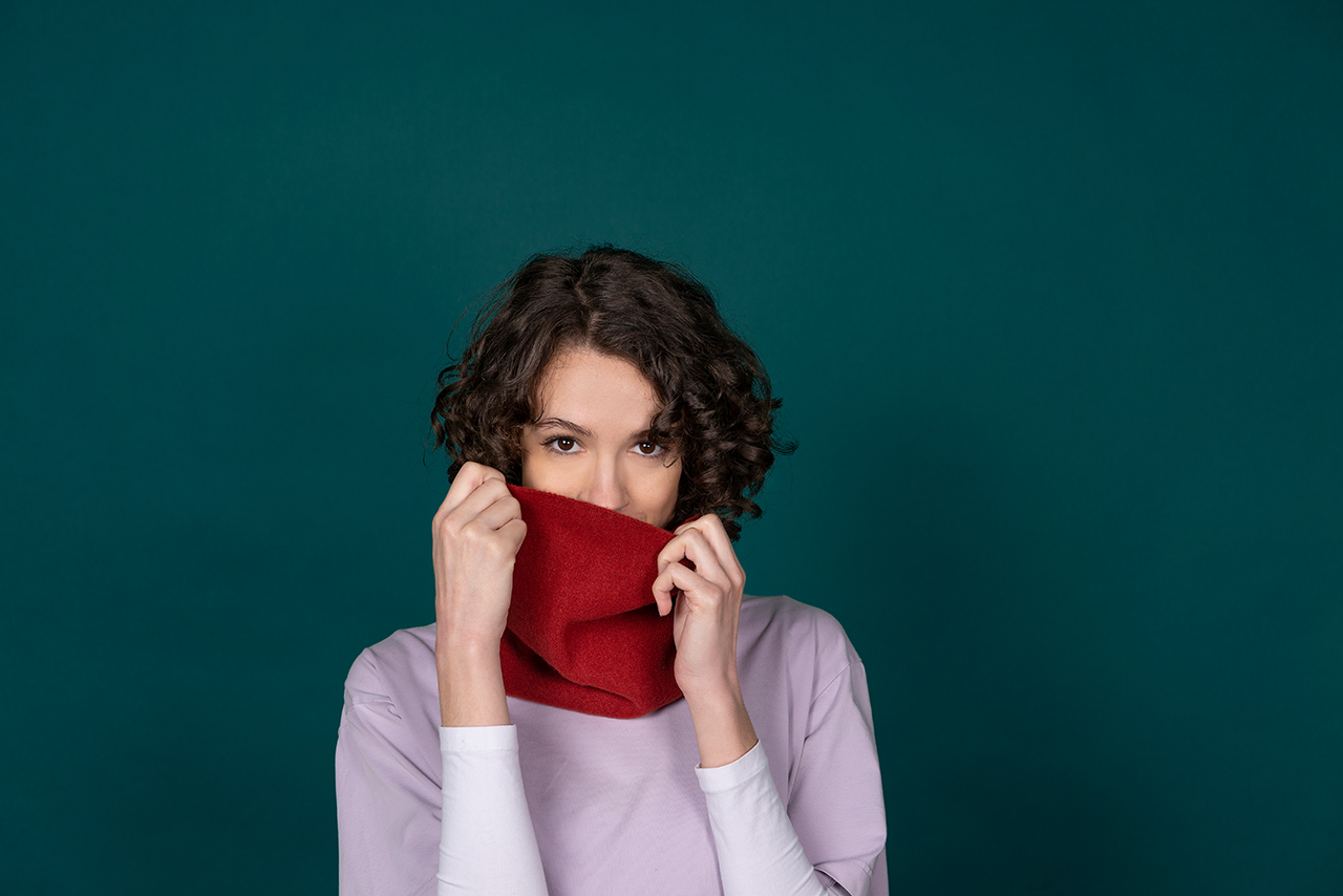 Scalda Collo Unisex Bandeau In Panno Di Lana 28 cm X 28 cm Kopka