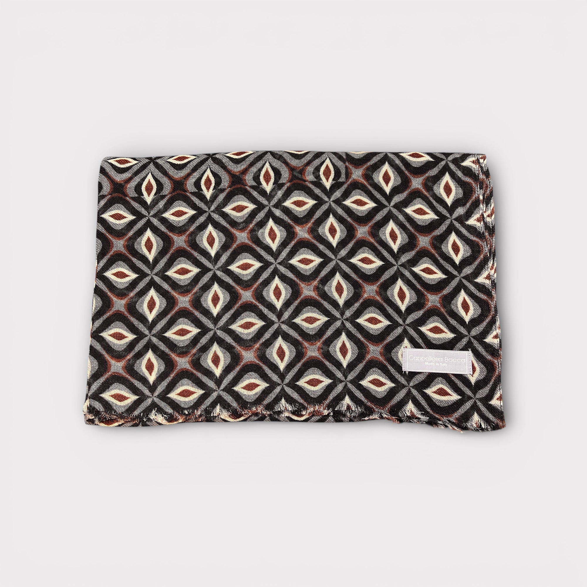 Sciarpa Unisex In Tessuto Di Pura Lana 70 cm x 200 cm "leaves"