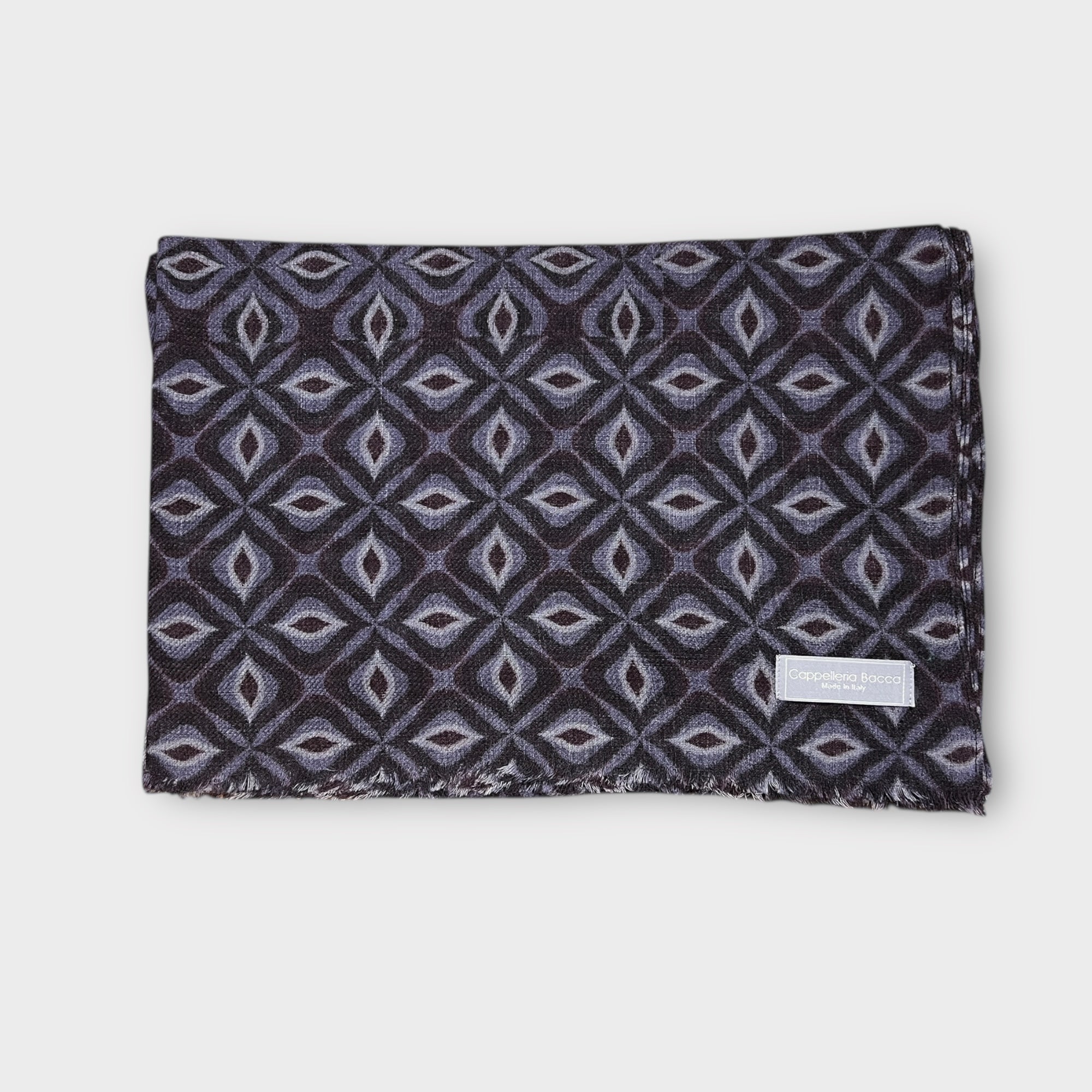 Sciarpa Unisex In Tessuto Di Pura Lana 70 cm x 200 cm "leaves"