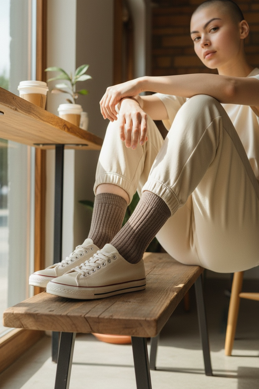 Calzini Unisex In Puro Cashmere Mezza Gamba Mid Calf