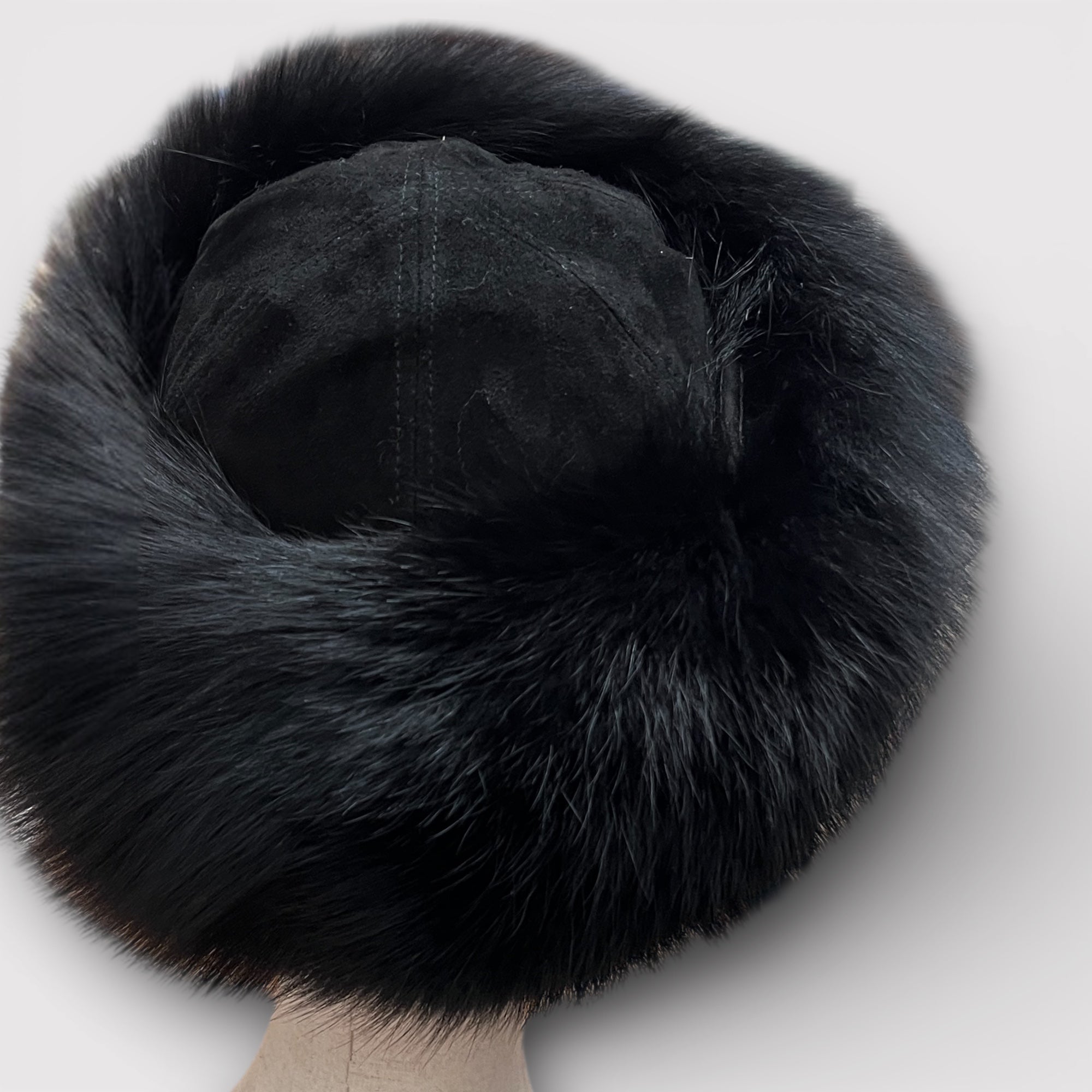 Colbacco Da Donna Nero in pelliccia di Volpe e Pelle