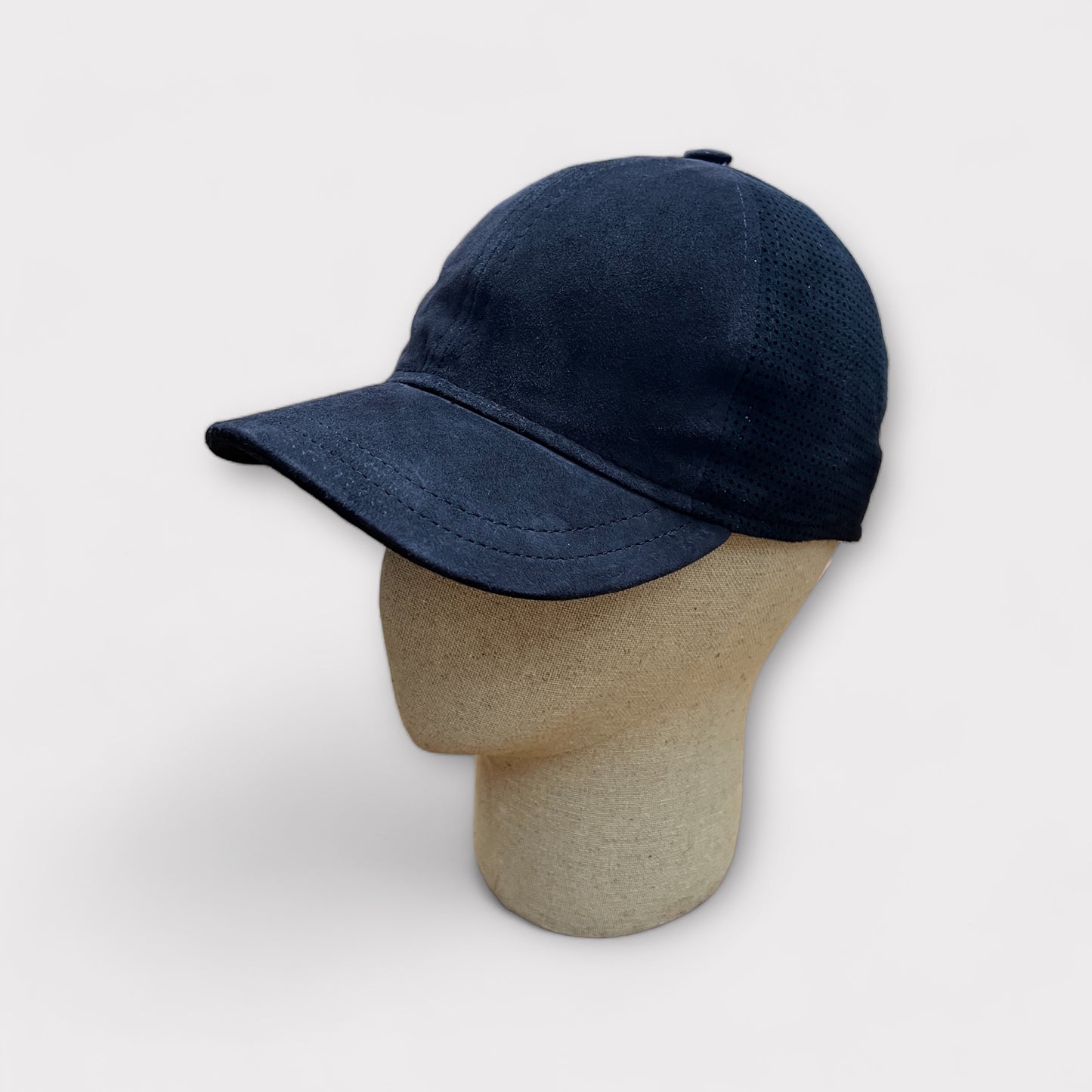 Baseball In Vera Pelle Suede Blu