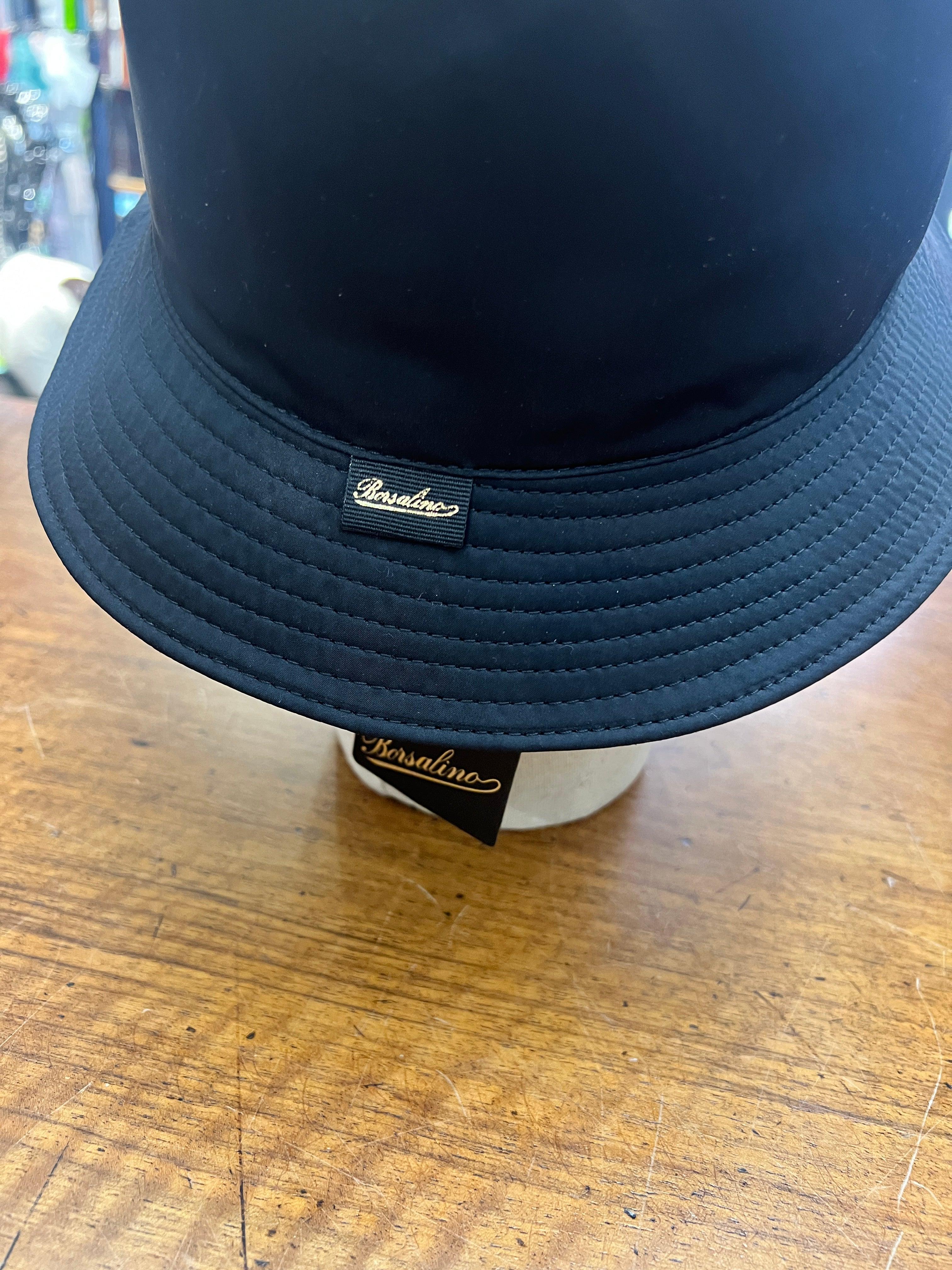 Cappello Borsalino Bucket Impermeabile Nero