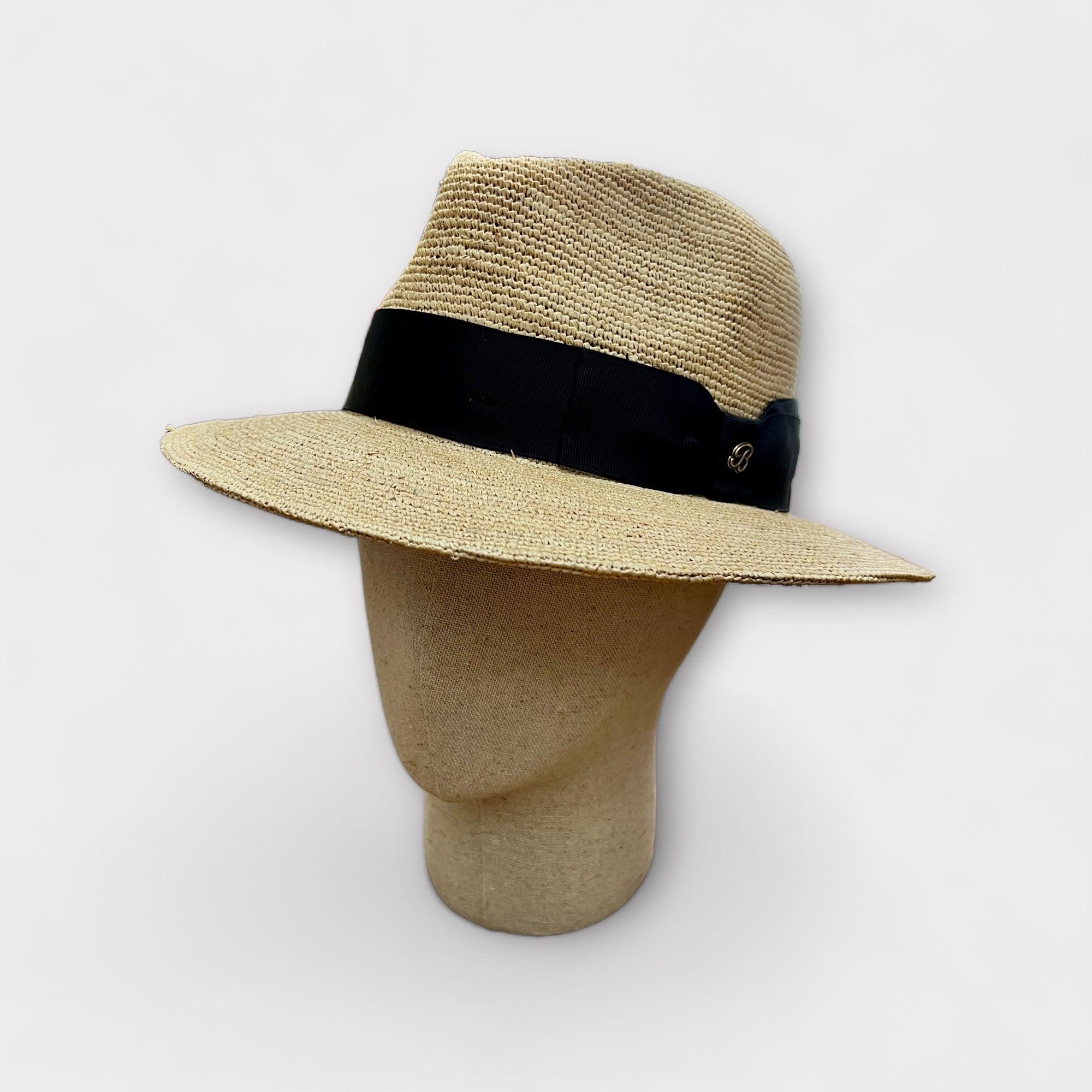 Cappello Uomo Fedora Estivo In Raffia Crochet