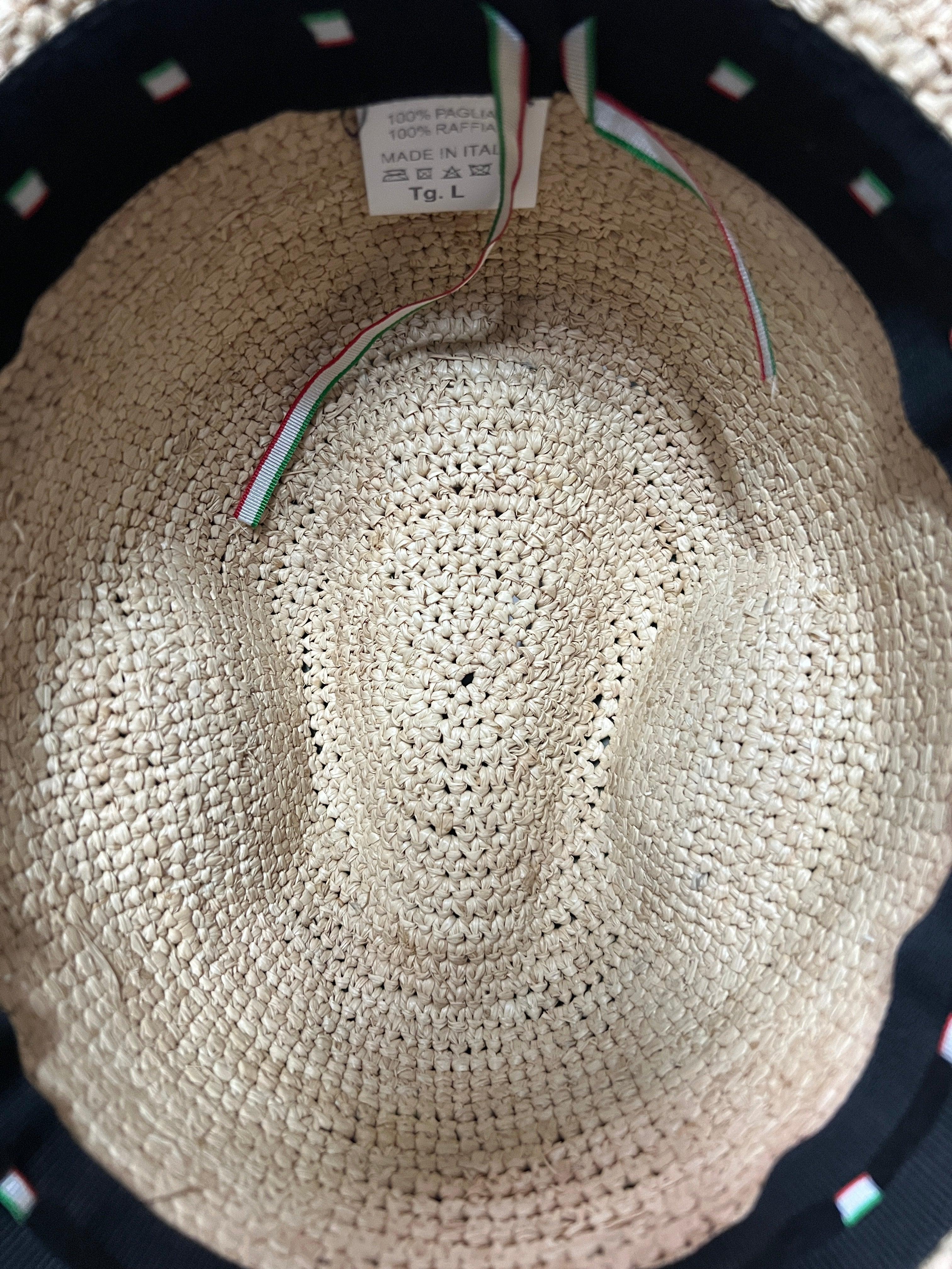 Cappello Estivo In Paglia Crochet