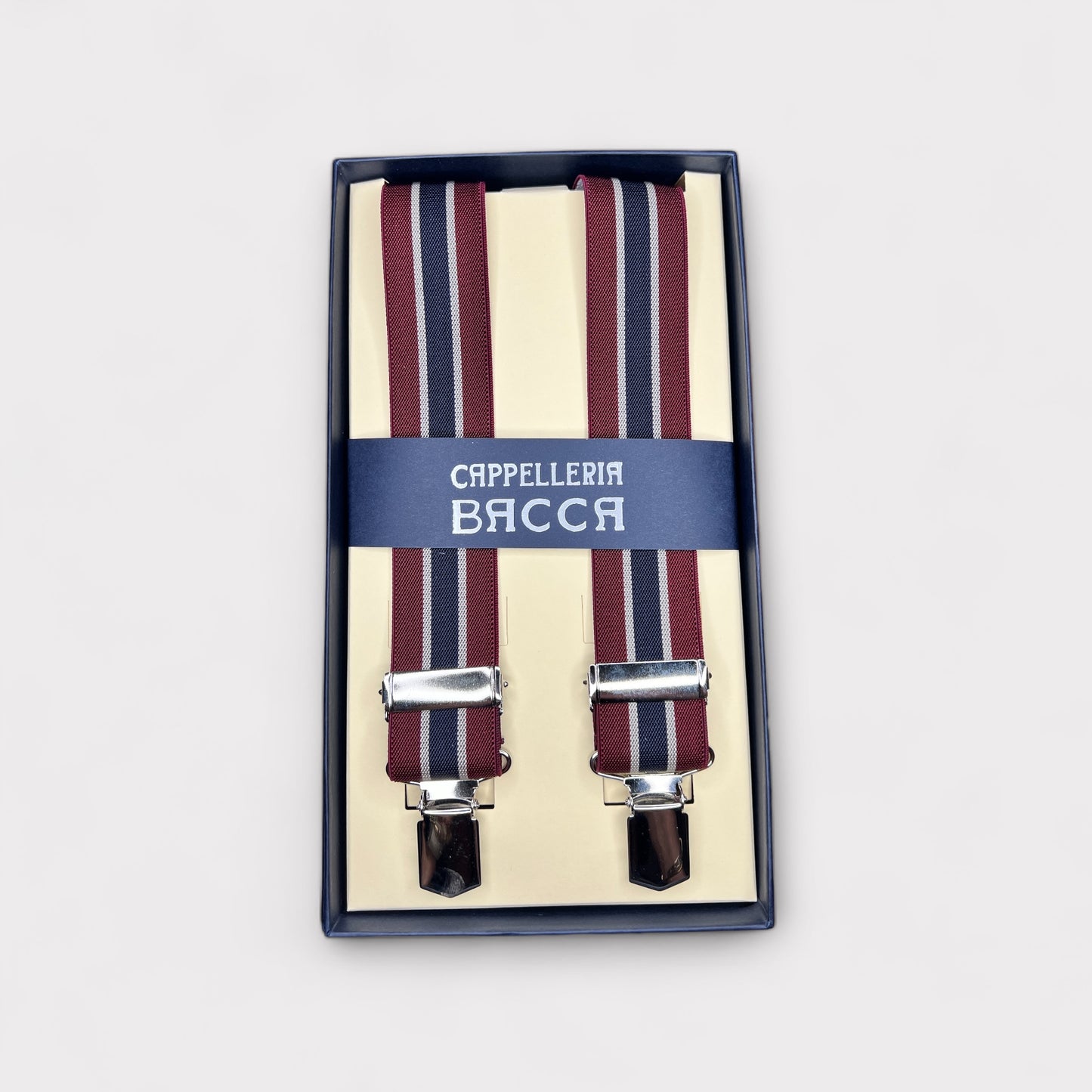 Bretelle Larghe Elastiche Bordeaux Regimental