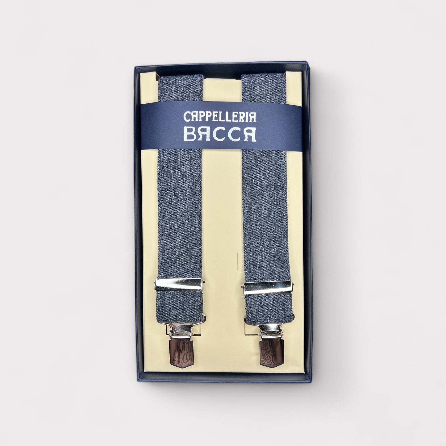 Bretelle Larghe Elastiche Grigie Jeans