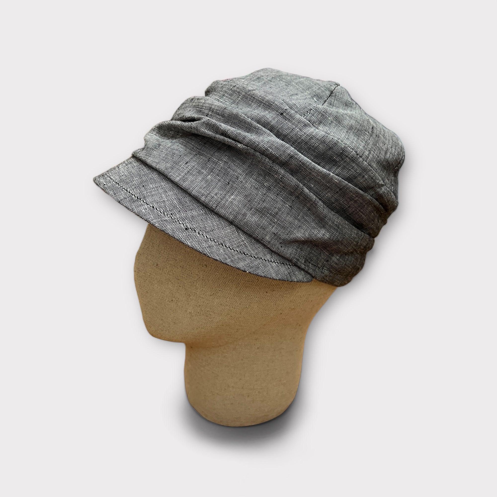 Cappello Estivo con Visiera Da Donna In Lino