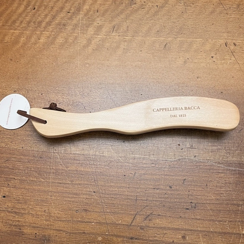 Spazzola Per Cappelli In Feltro In Legno e Crine Naturale - Cappelleria Bacca