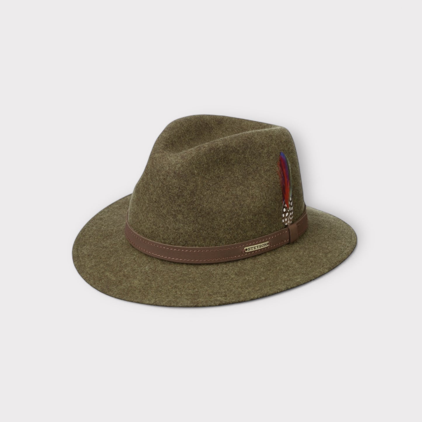 Cappello Stetson Traveller In Feltro Verde Di Pura Lana