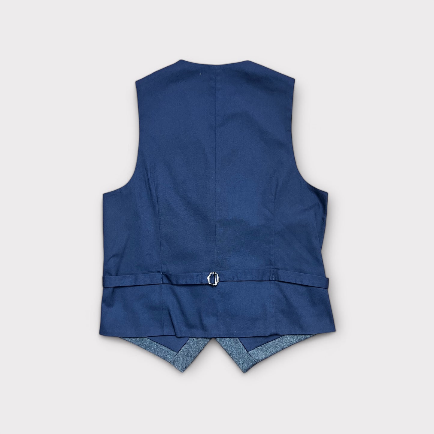 Gilet In Cotone Jeans Blu Denim Texas