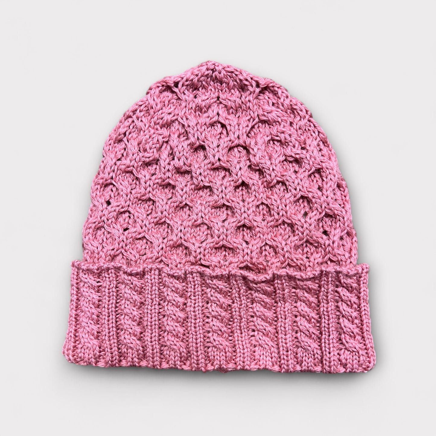 Berretto Beanie Rosa Pura Lana Honeycomb Ireland's Eye