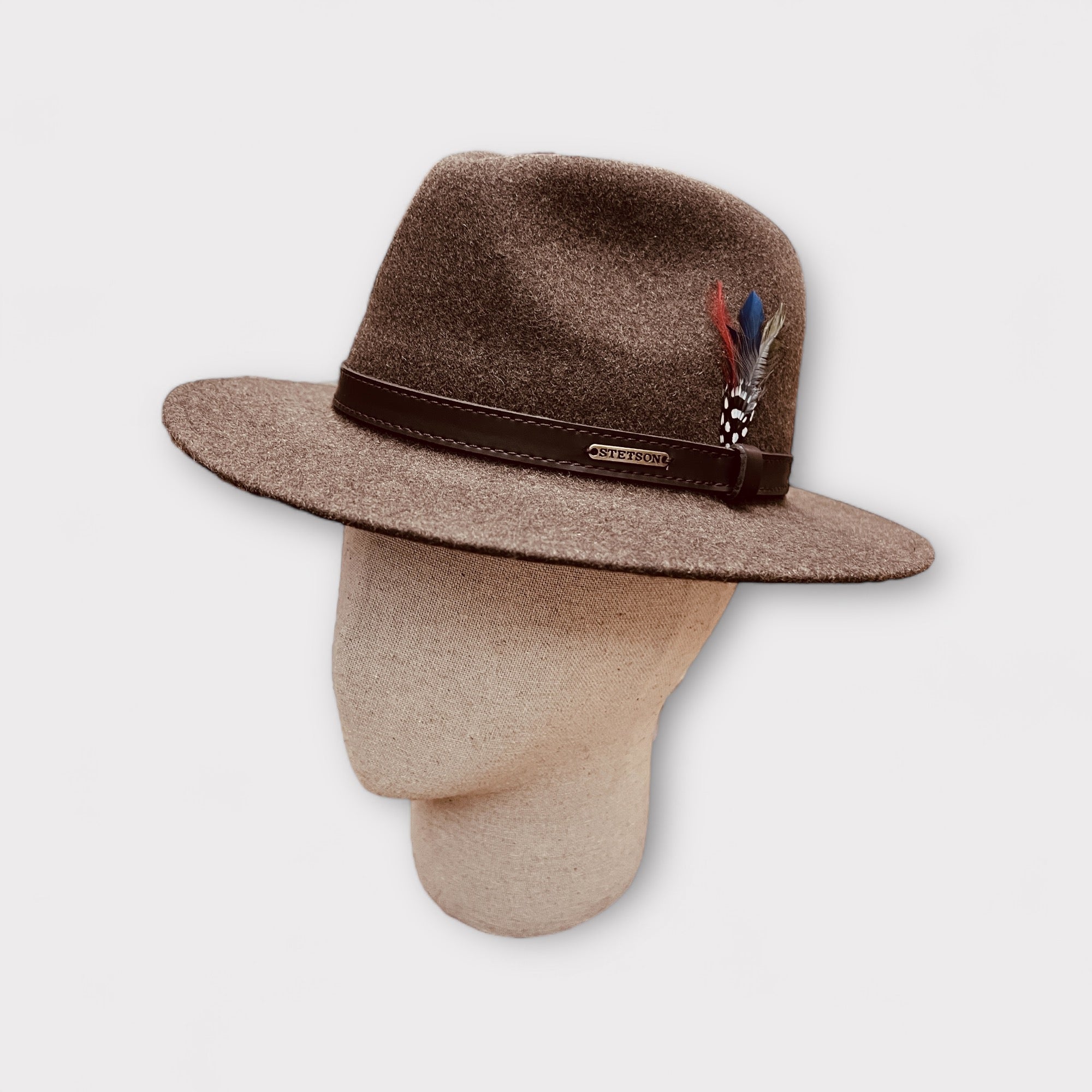 Cappello Stetson in feltro di lana traveller marrone