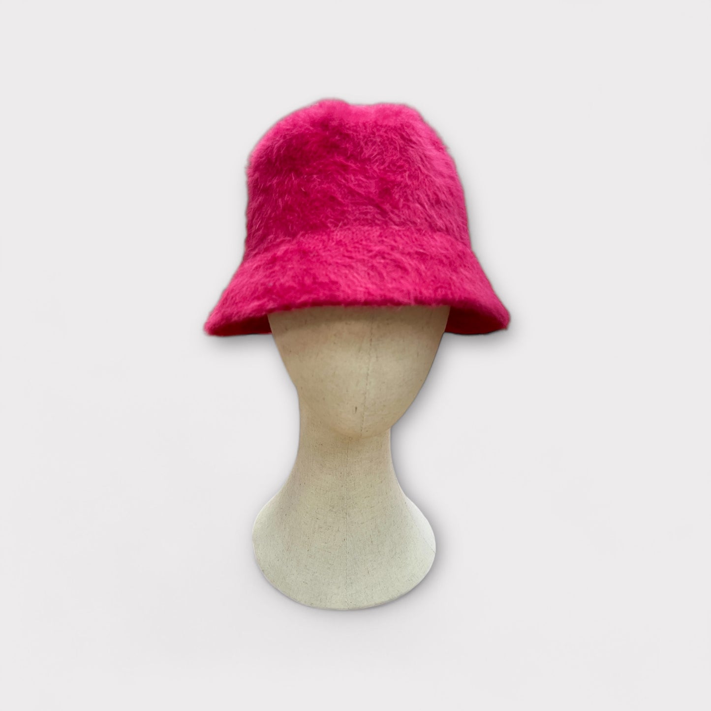 Cloche donna Bucket in angora fuxia