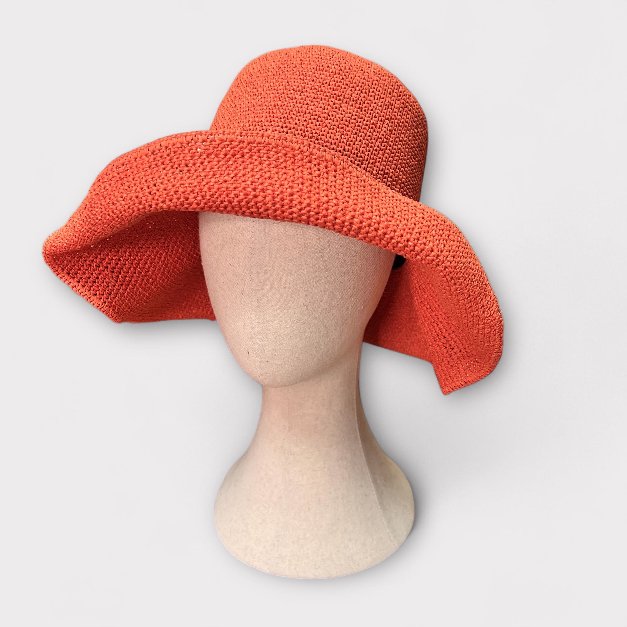 Cappello In Paglia Crochet Pieghevole