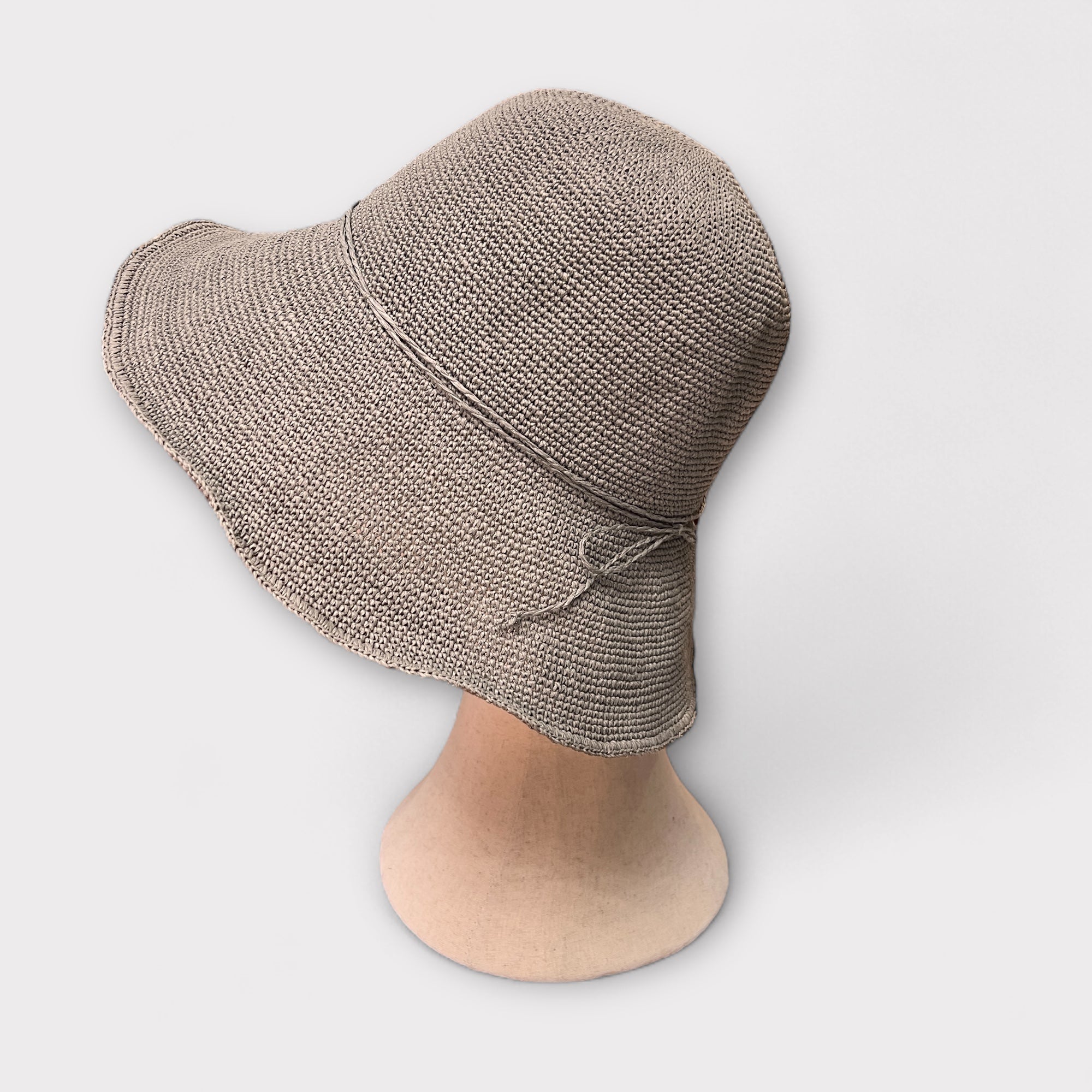 Cappello In Paglia Crochet Pieghevole