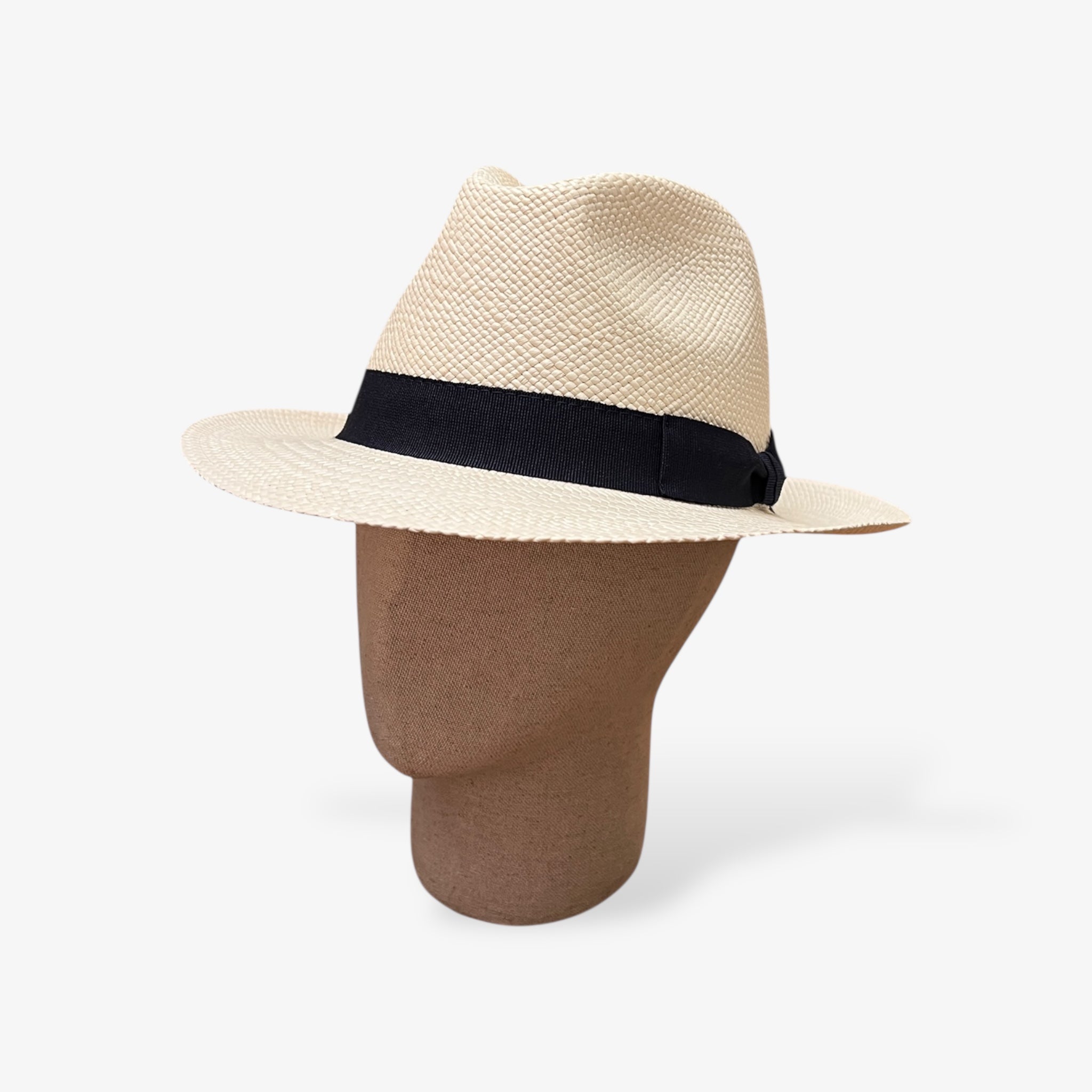 Cappello Panama Originale In Paglia Toquilla  Sbiancato