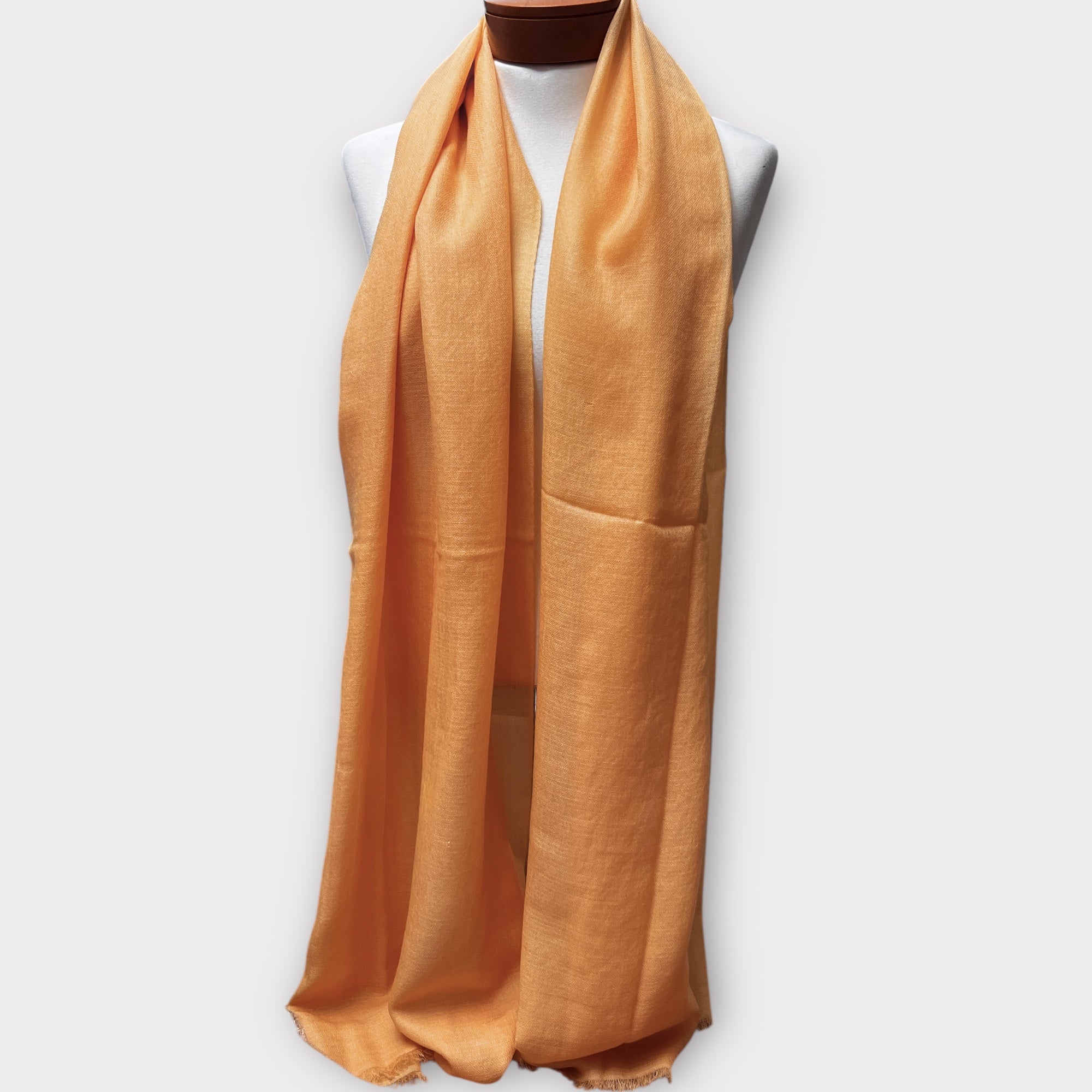 Sciarpa Stola in Voile di Puro Cashmere Tinta Unita 100 cm x 200 cm