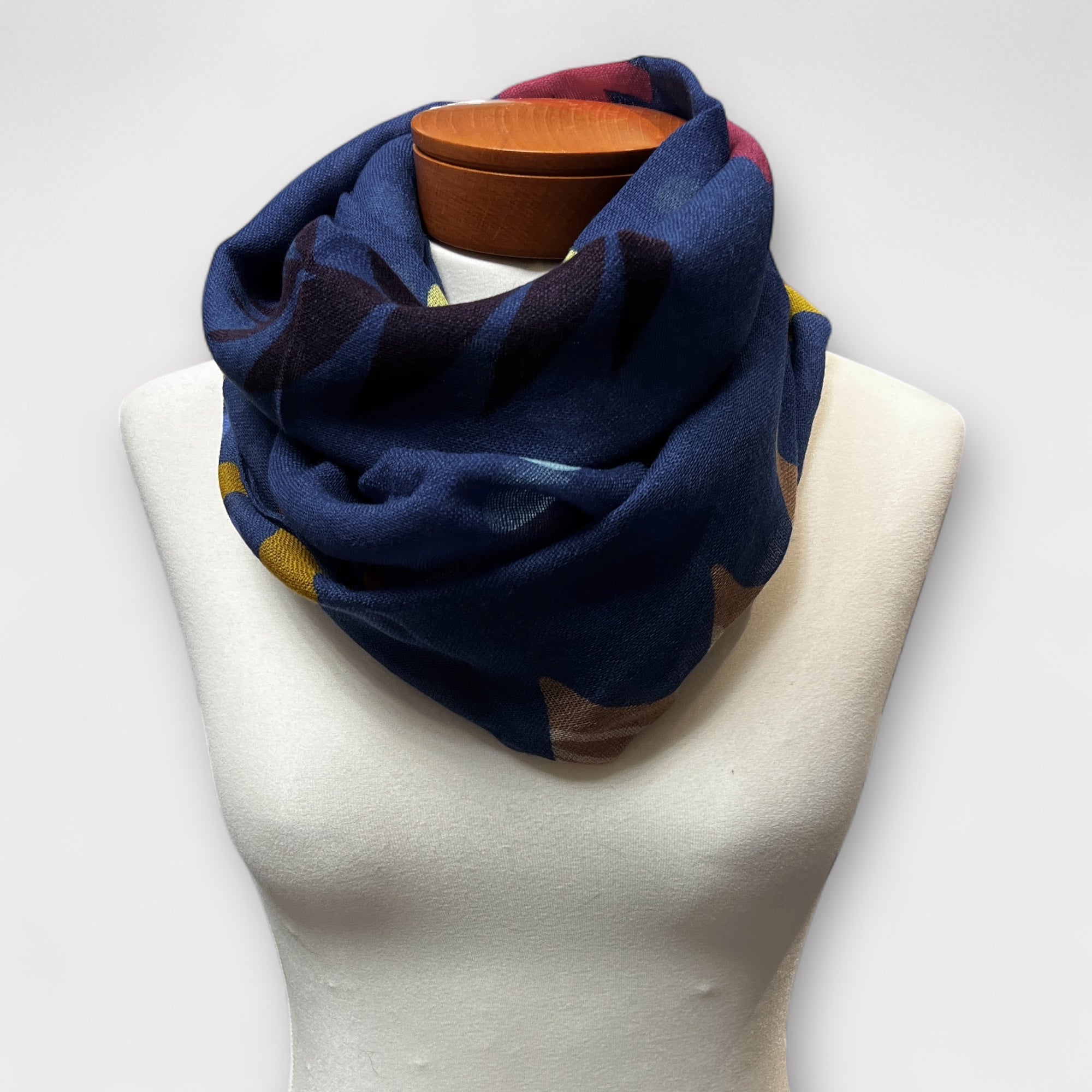 Sciarpa Invernale Sottile In Pura Lana Fantasia 55 x 190 cm