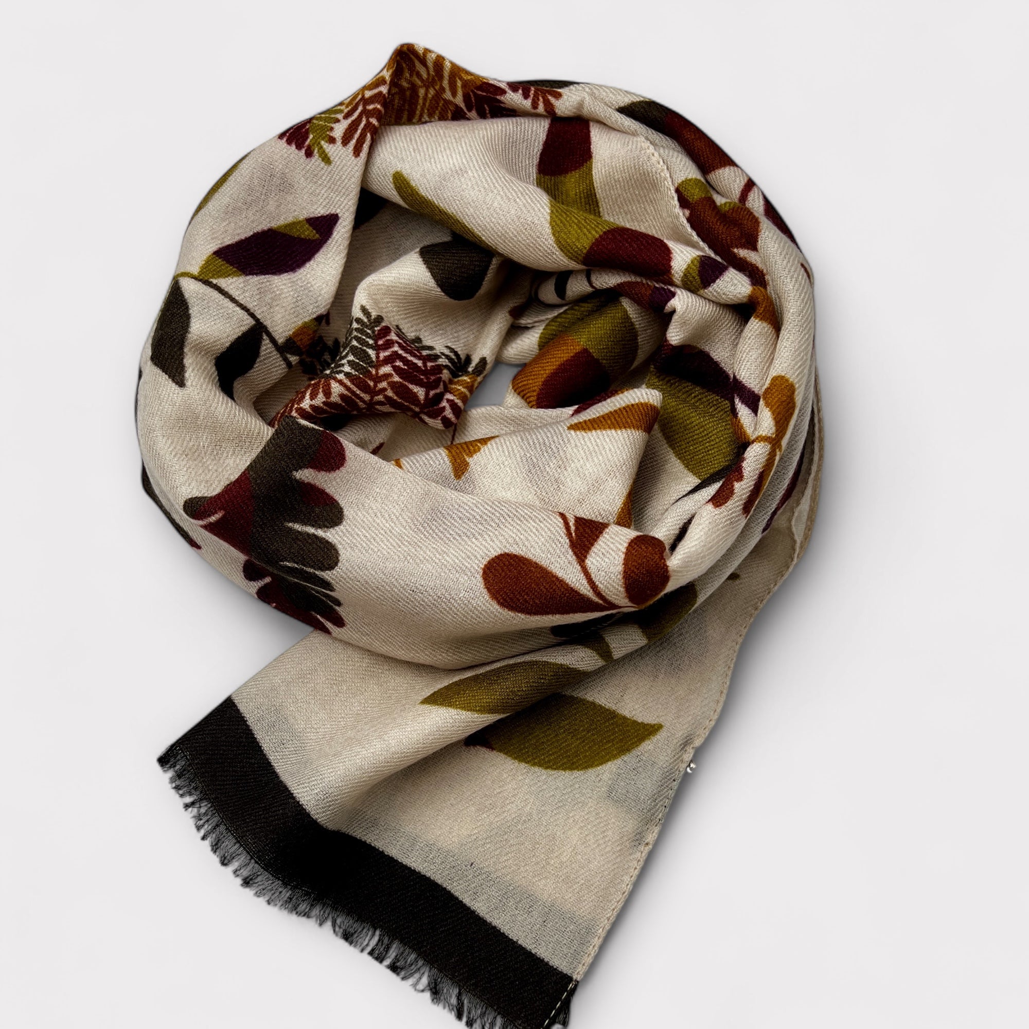 Sciarpa Sottile Unisex In Twill Di Pura Lana 55 x 190 cm