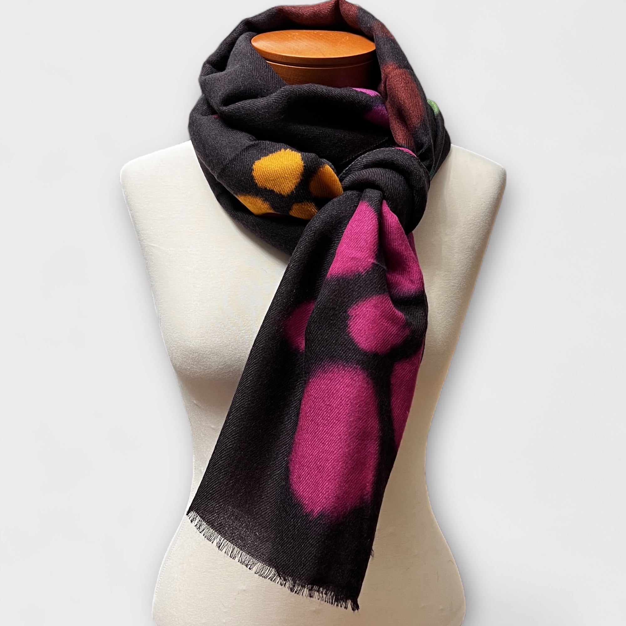 Stola-Sciarpa Sottile In Twill Di Pura Lana 90 x 200 cm