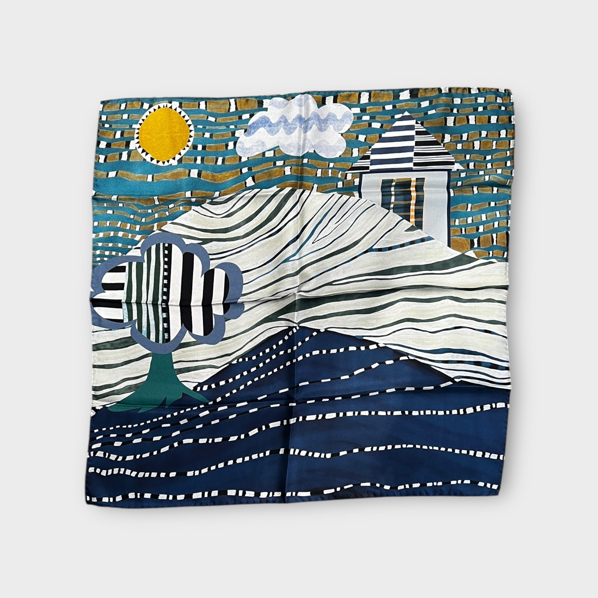 Foulard Donna Quadrato In Raso Di Pura Seta 70x70 cm