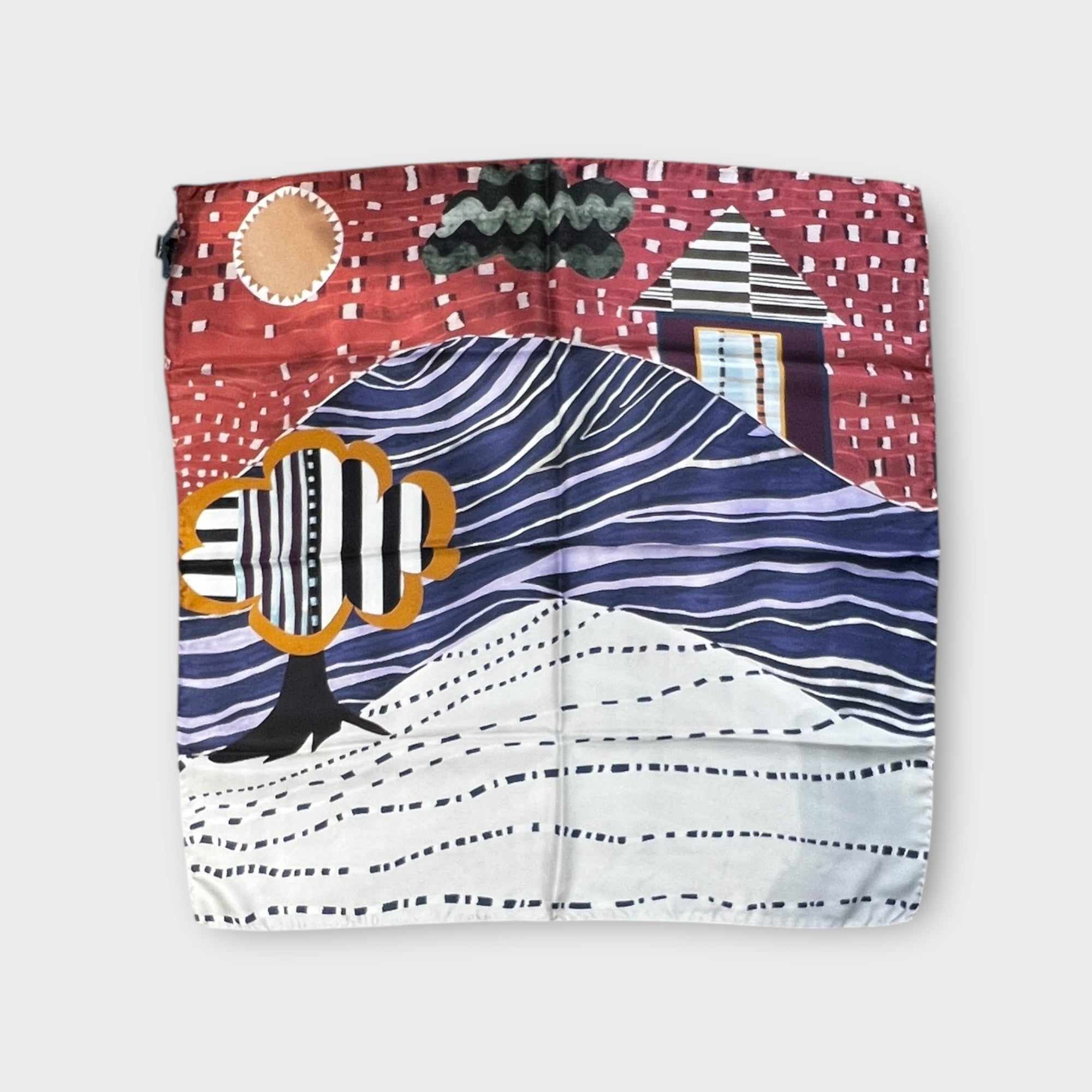 Foulard Donna Quadrato In Raso Di Pura Seta 70x70 cm