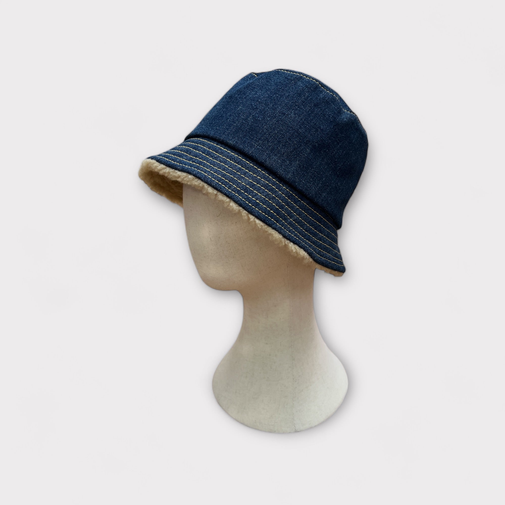 Cappello Invernale Bucket Pescatore Donna Blu