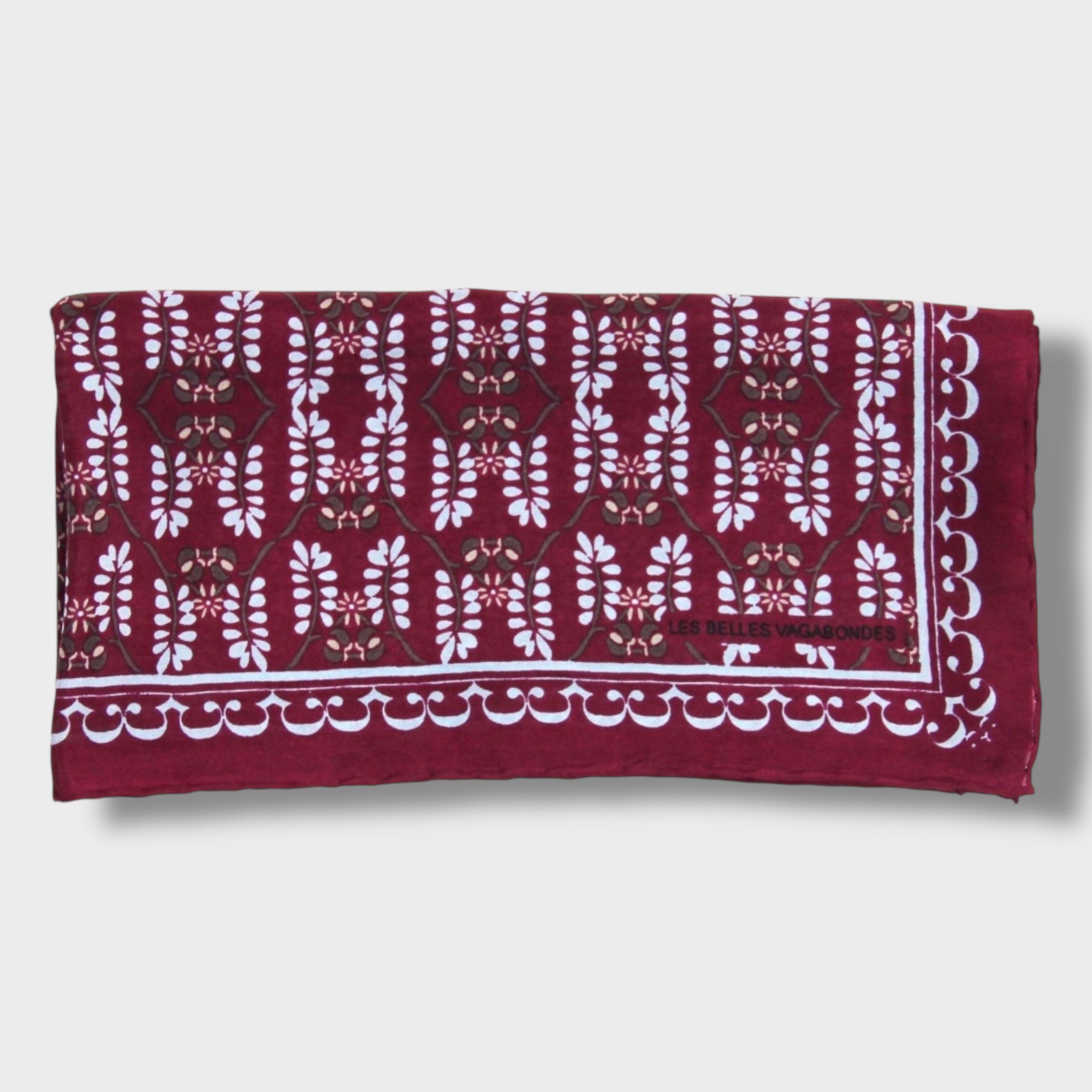 Foulard In Pura Seta 50 x 50 cm Albertine In Scatola Vintage