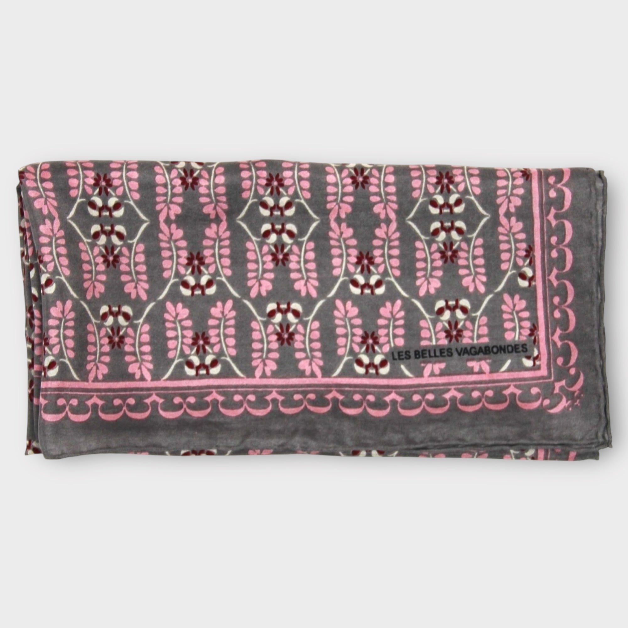 Foulard In Pura Seta 50 x 50 cm Albertine In Scatola Vintage