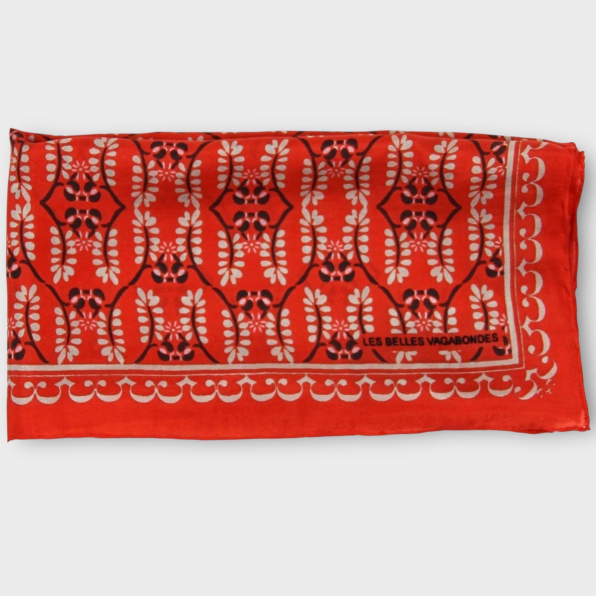 Foulard In Pura Seta 50 x 50 cm Albertine In Scatola Vintage