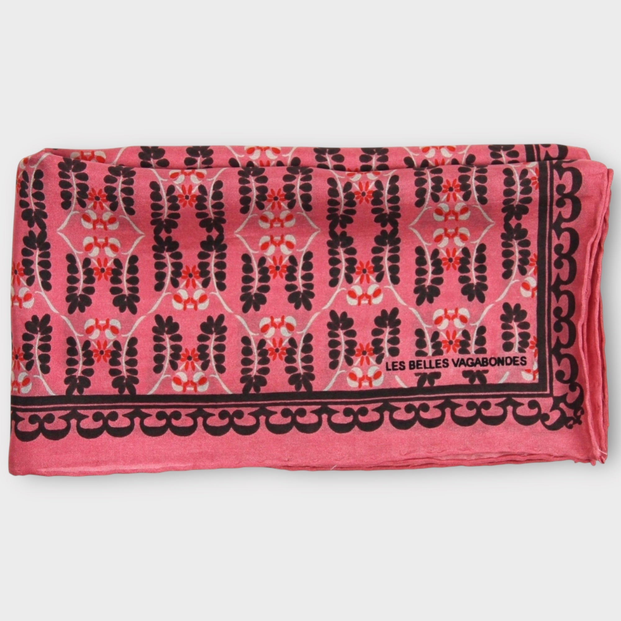 Foulard In Pura Seta 50 x 50 cm Albertine In Scatola Vintage