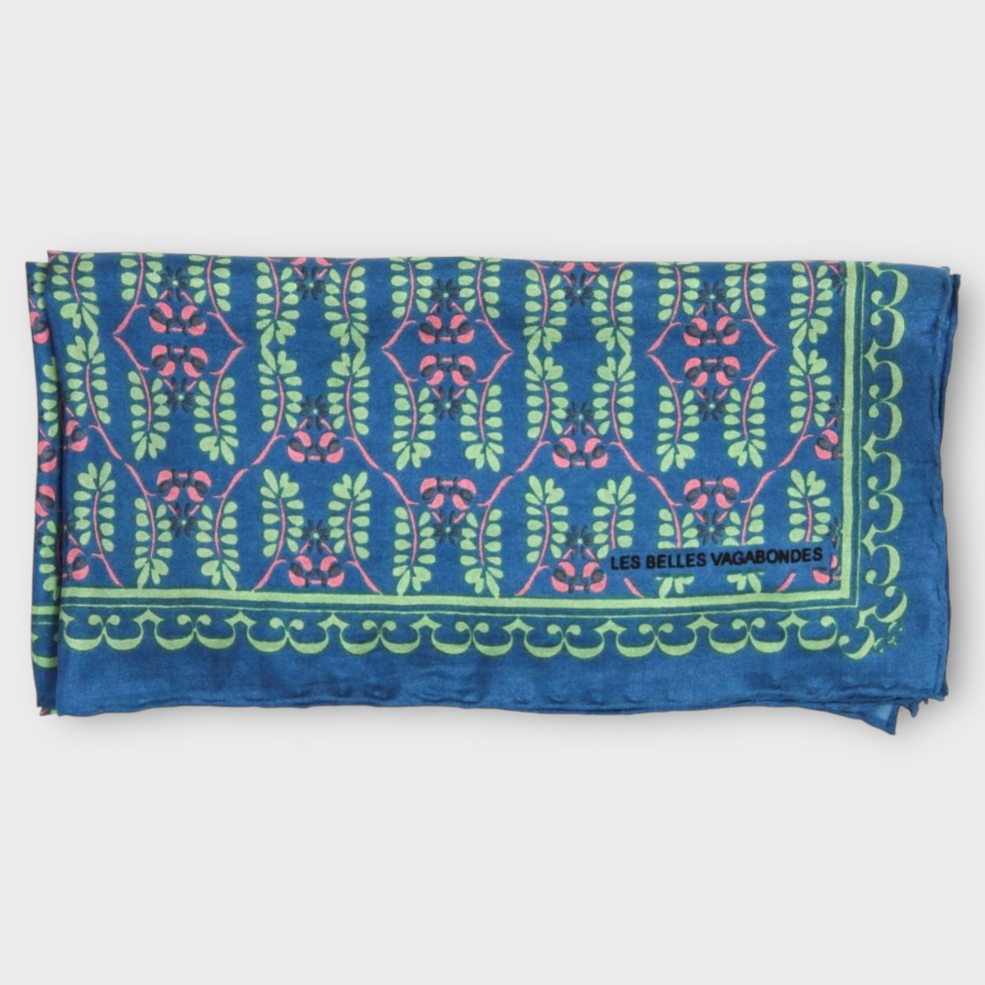 Foulard In Pura Seta 50 x 50 cm Albertine In Scatola Vintage