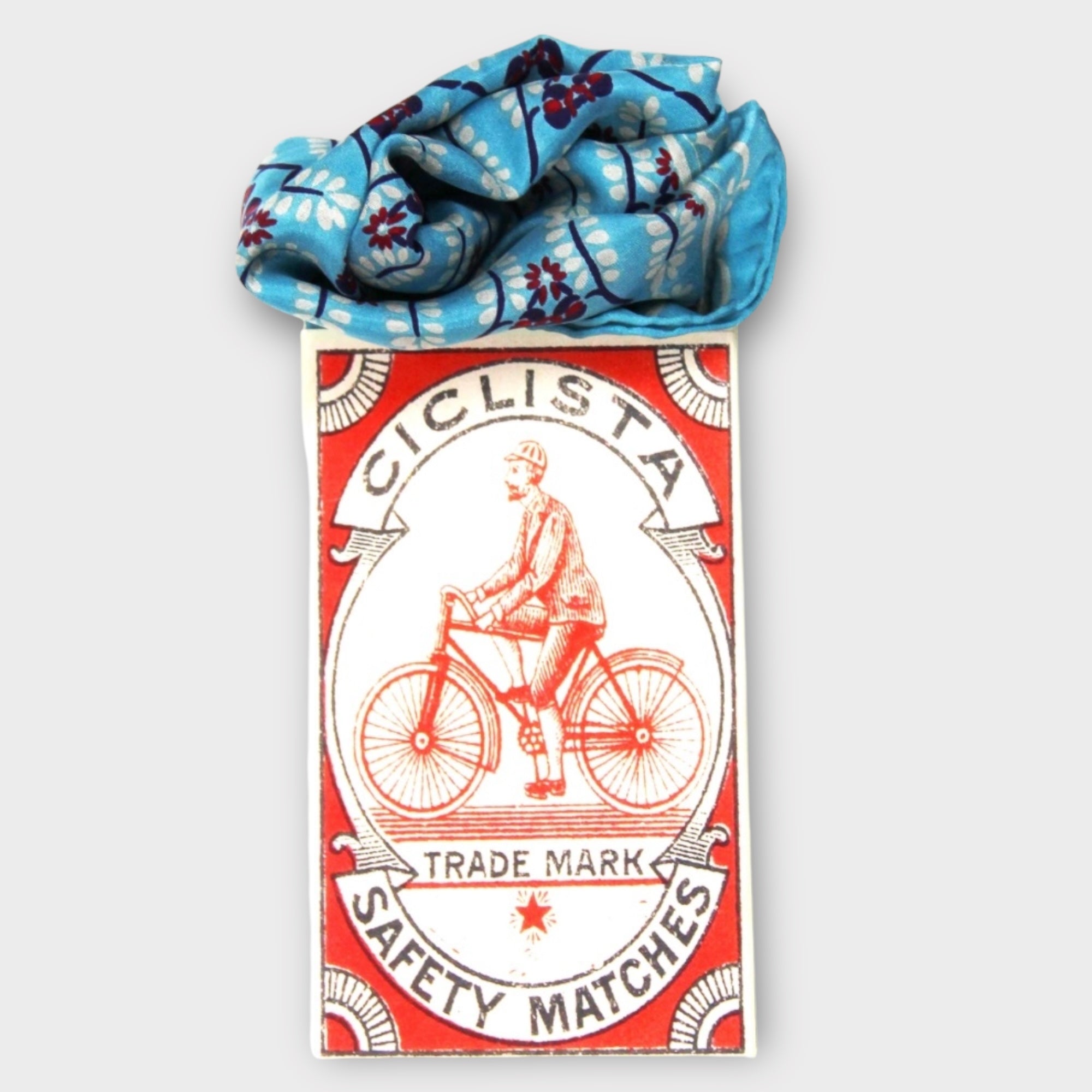 Foulard In Pura Seta 50 x 50 cm Albertine In Scatola Vintage