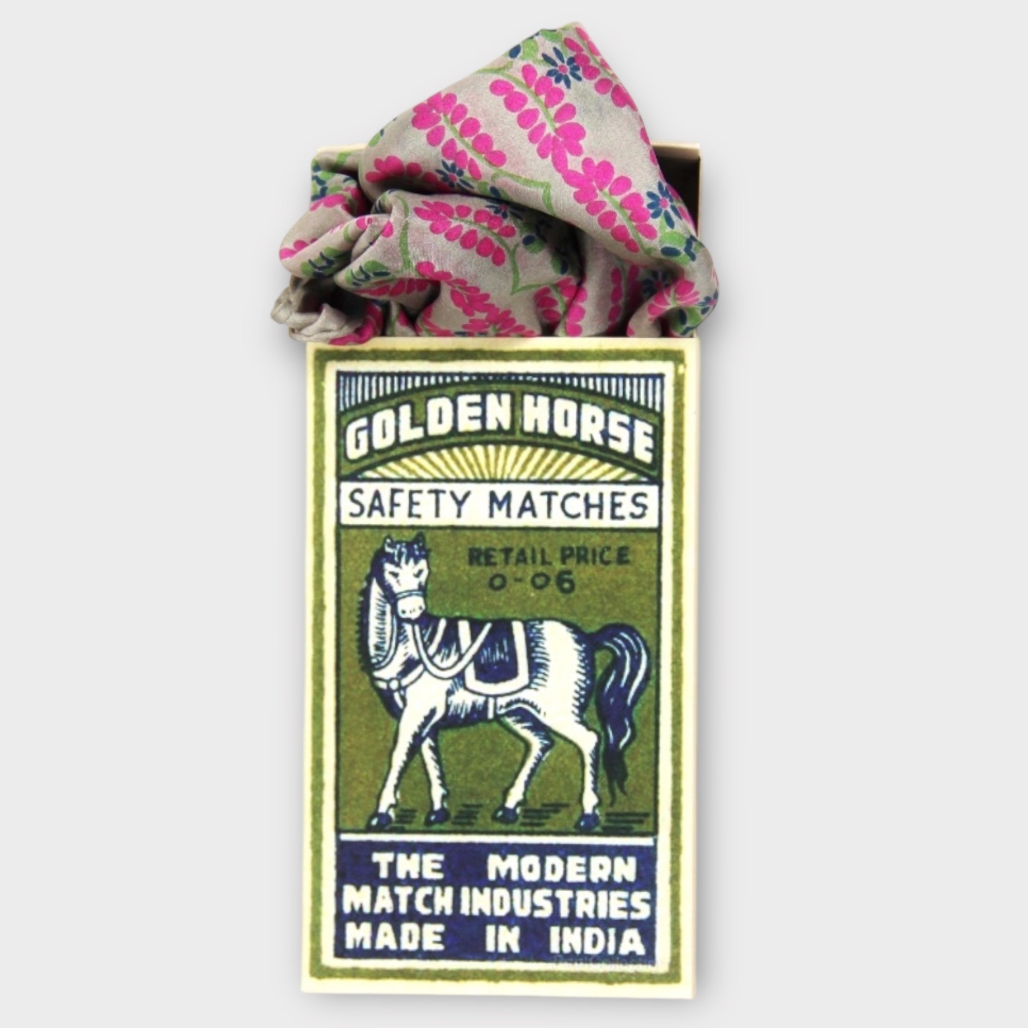 Foulard In Pura Seta 50 x 50 cm Albertine In Scatola Vintage